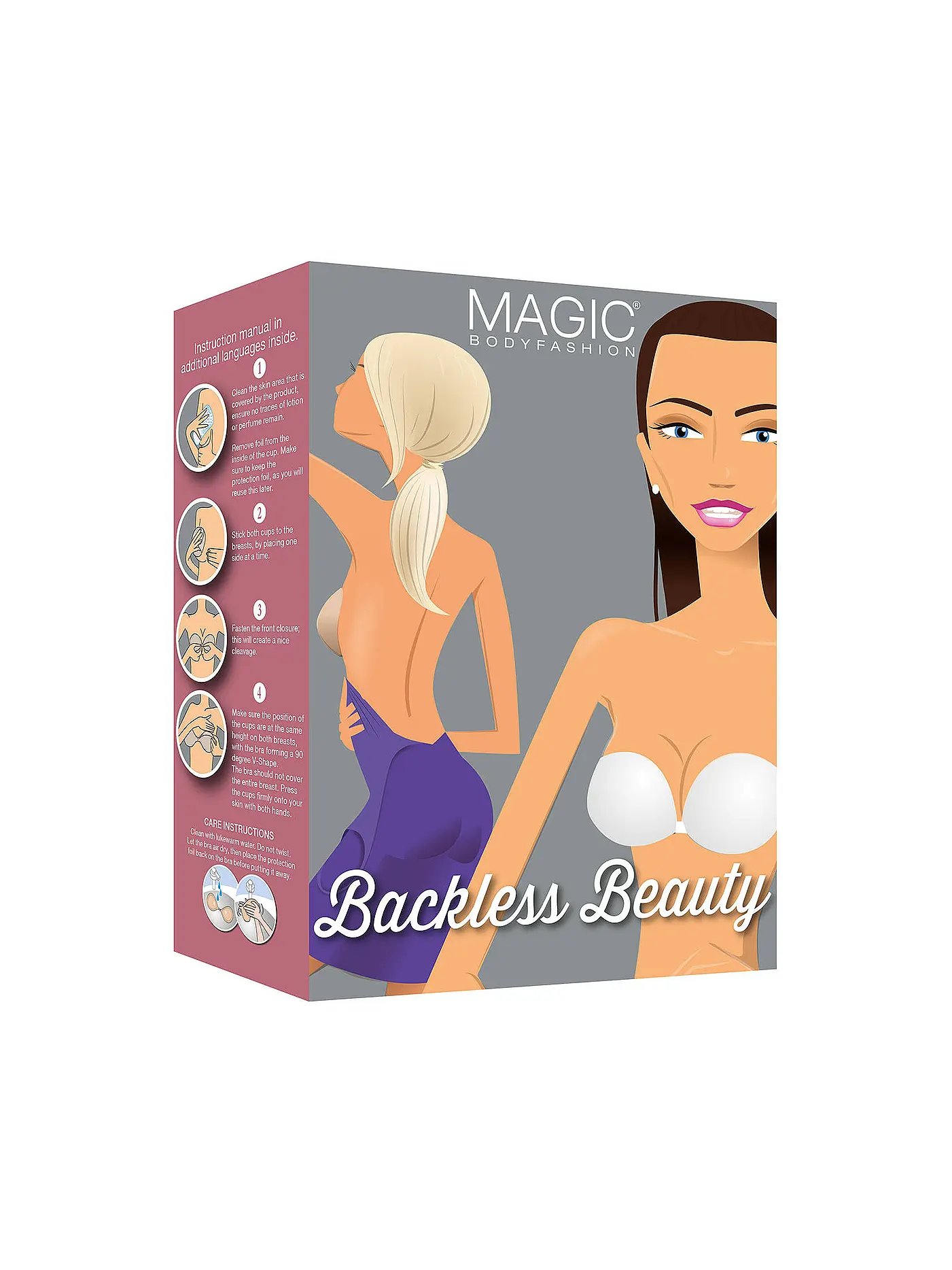 MAGIC BODYFASHION | Klebe-BH "Backless Beauty" (Schwarz) | schwarz