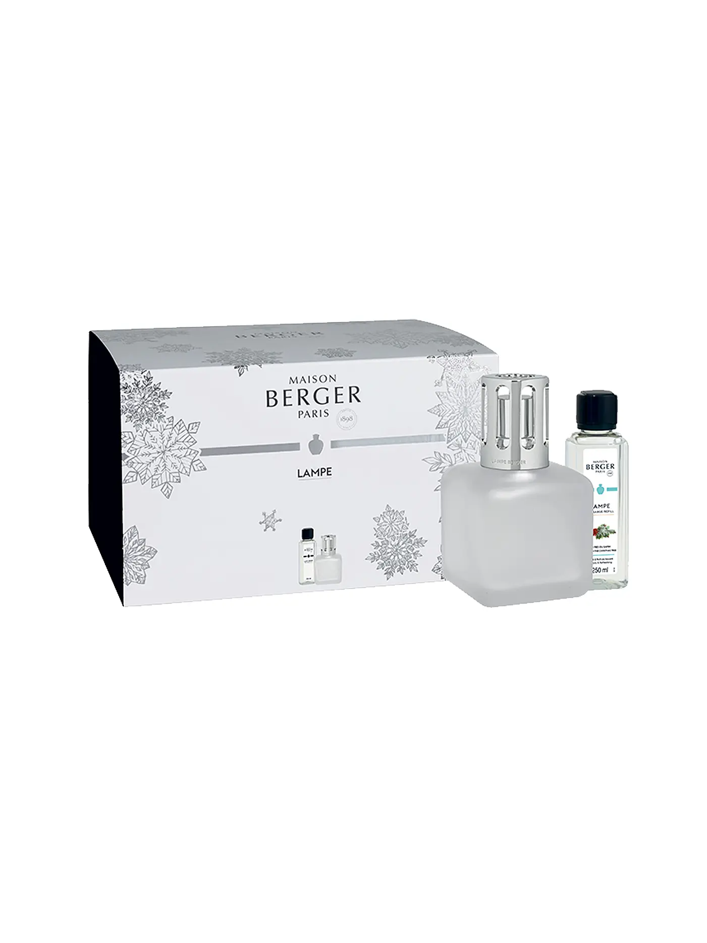 MAISON BERGER PARIS | Lampe Berger Set GIVREE WINTER +250ml Sapin Festif | weiss