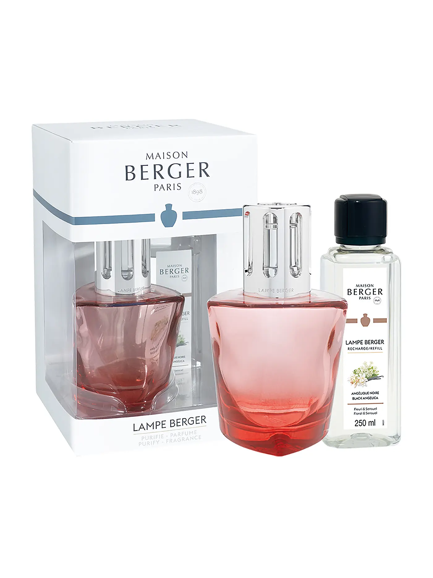 MAISON BERGER PARIS | Lampe Berger Set TERRA Rouge 250ml Angelique Noire | rot