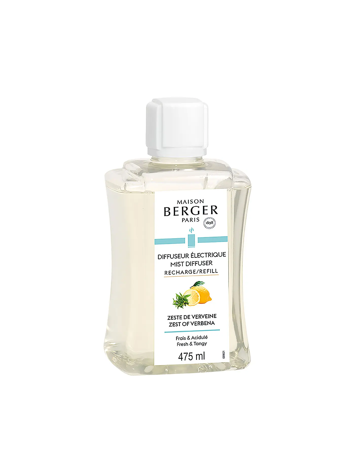 MAISON BERGER PARIS | Zitronen-Verbene Refill für elektrischen Aroma Diffuser 475ml | transparent