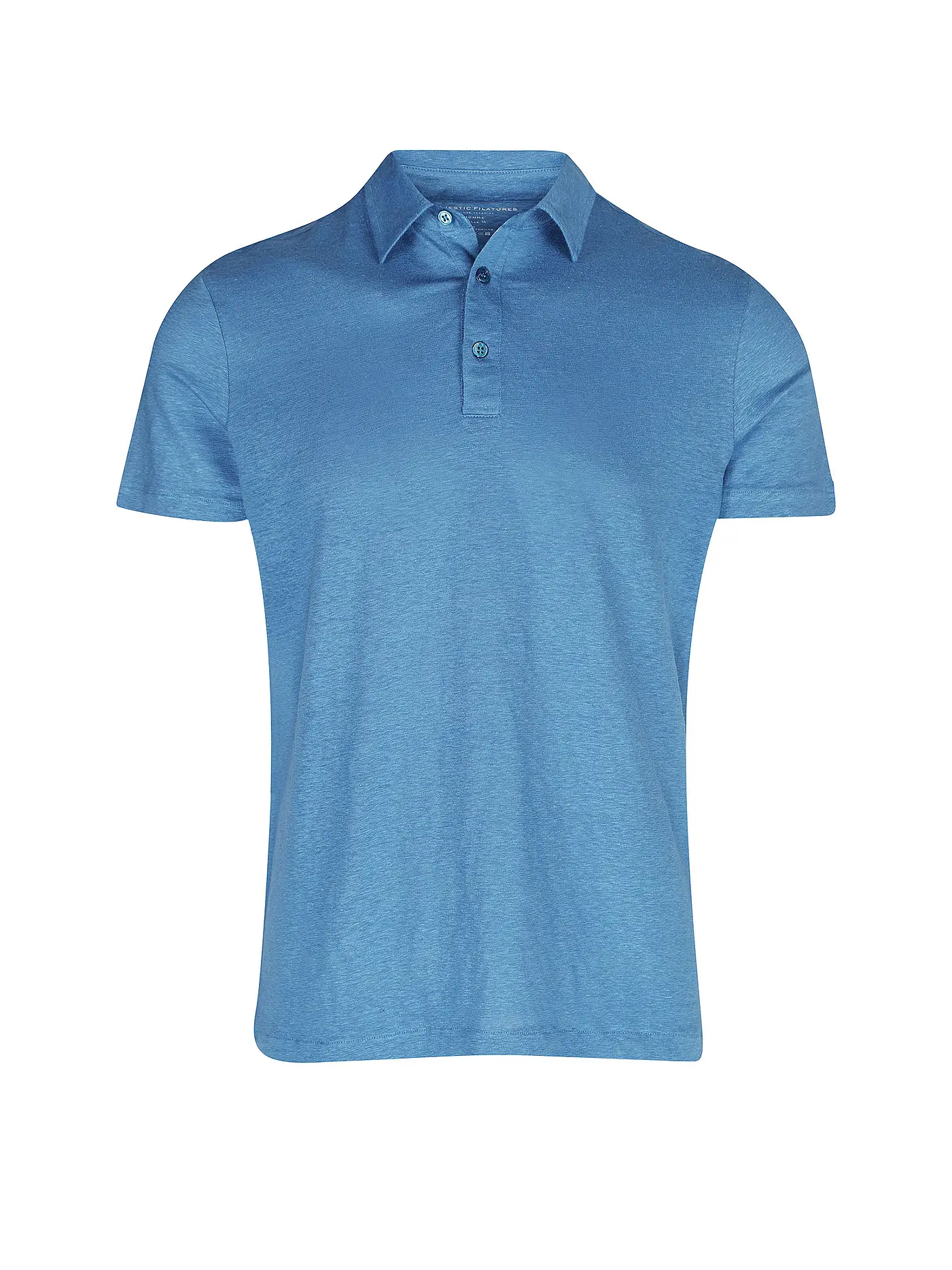 MAJESTIC FILATURES | Leinen Poloshirt | blau