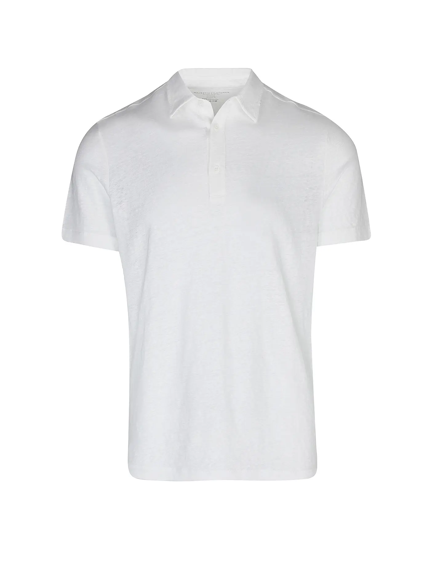 MAJESTIC FILATURES | Leinen Poloshirt | weiss