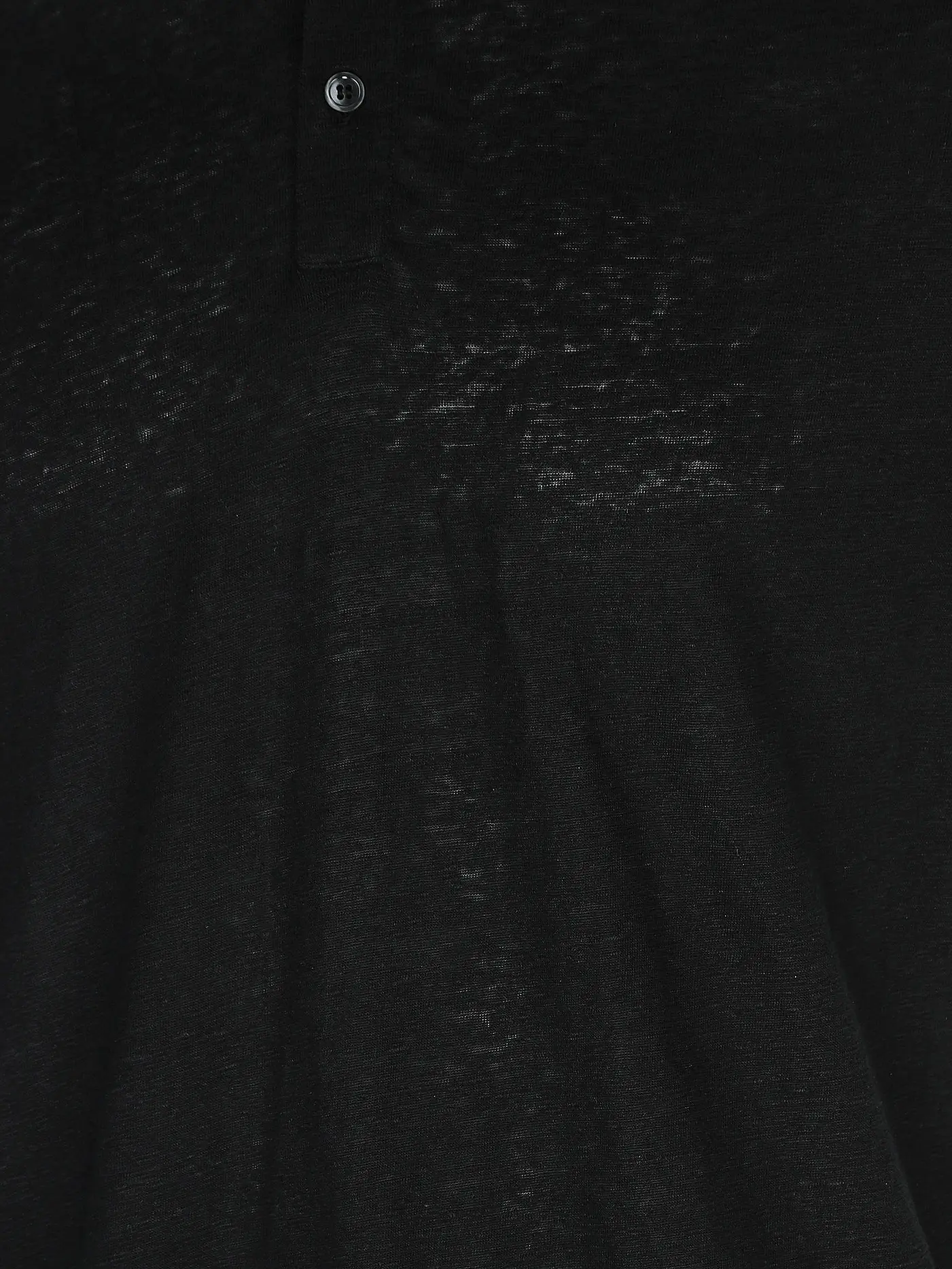 MAJESTIC FILATURES | Leinen Poloshirt | schwarz