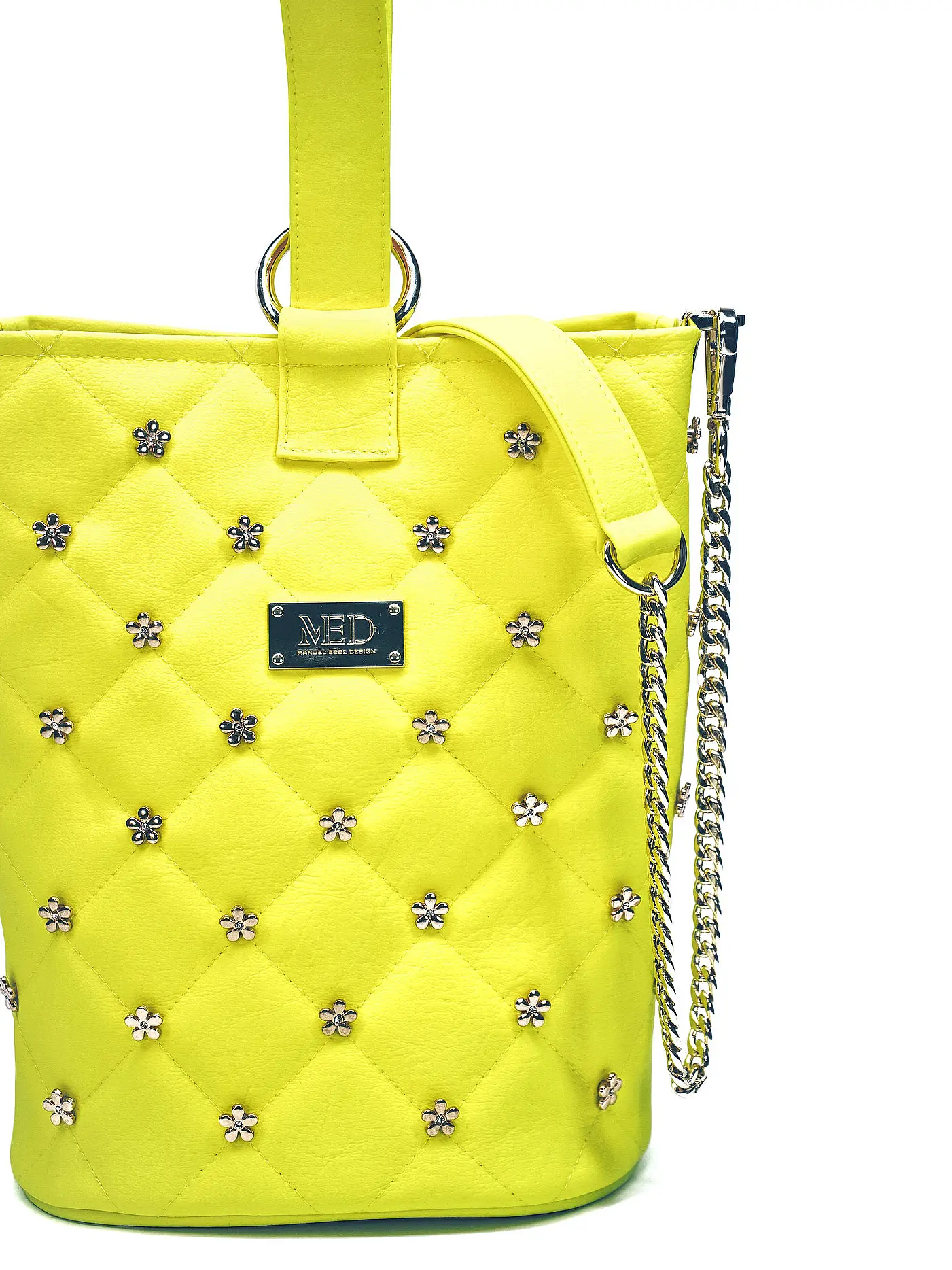 MANUEL ESSL DESIGN | Tasche - Bucket Bag Floral | gelb