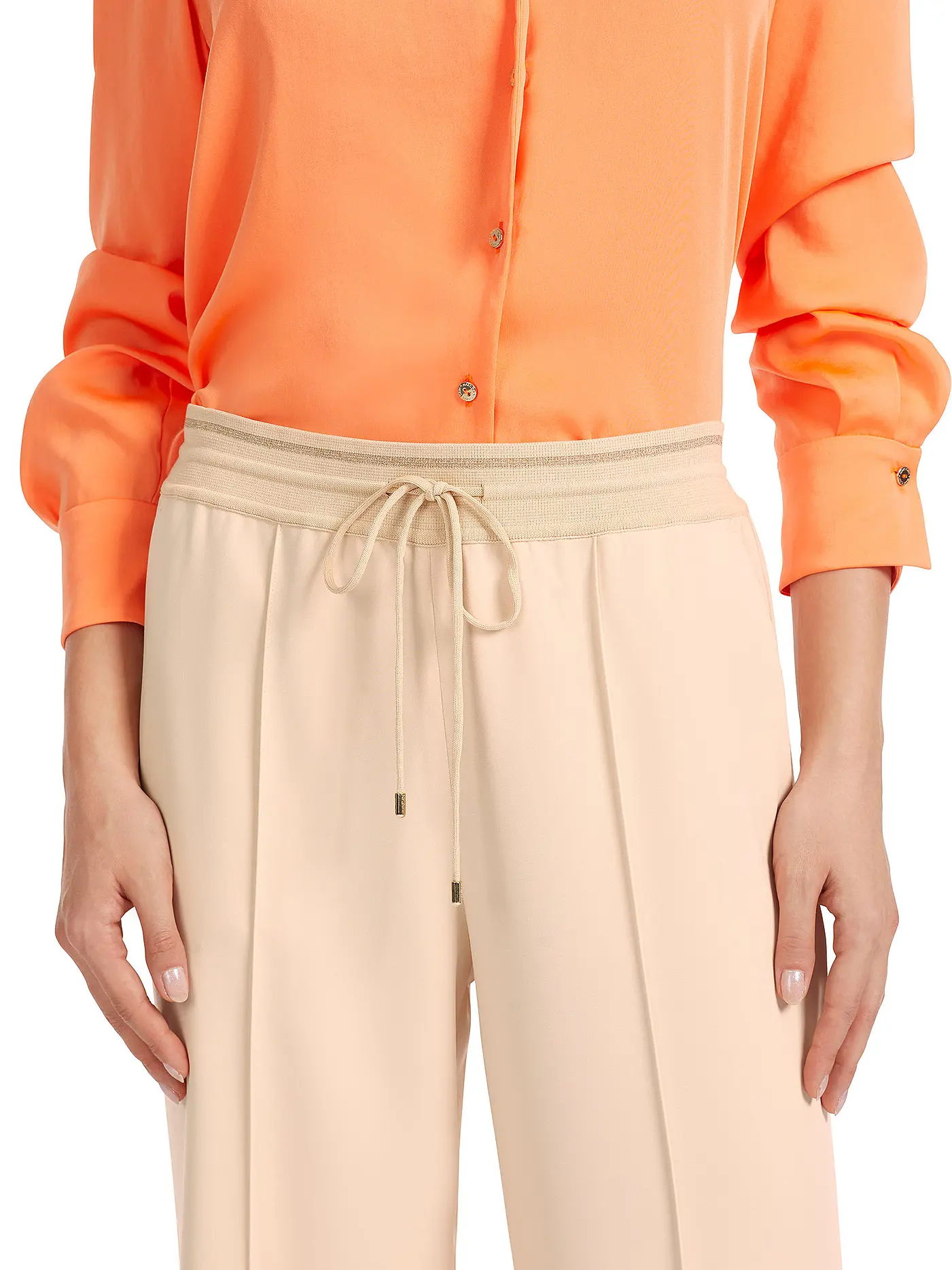 MARC CAIN | Hose Wide Leg WELBY | beige