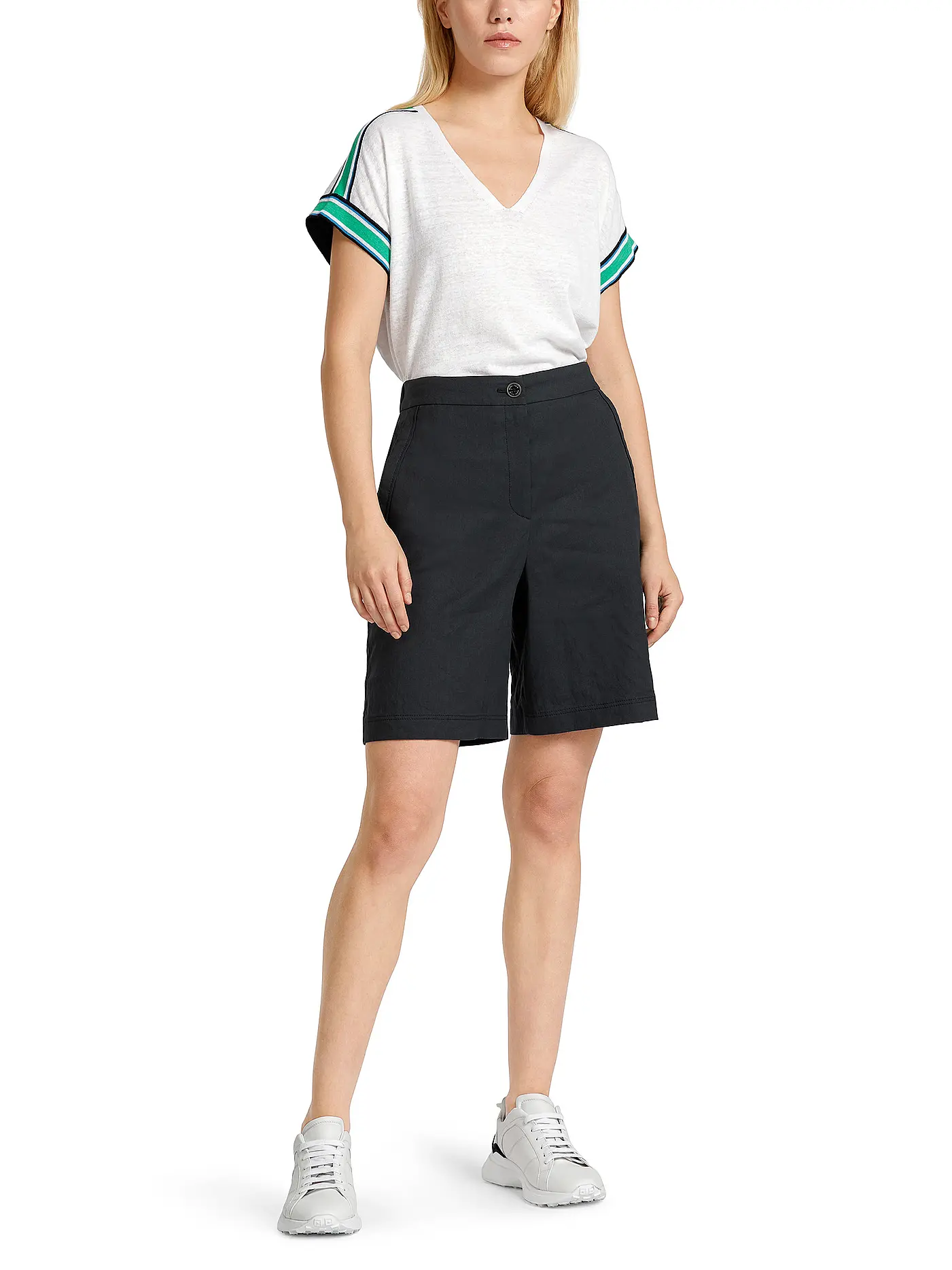 MARC CAIN | Leinen Bermuda | dunkelblau