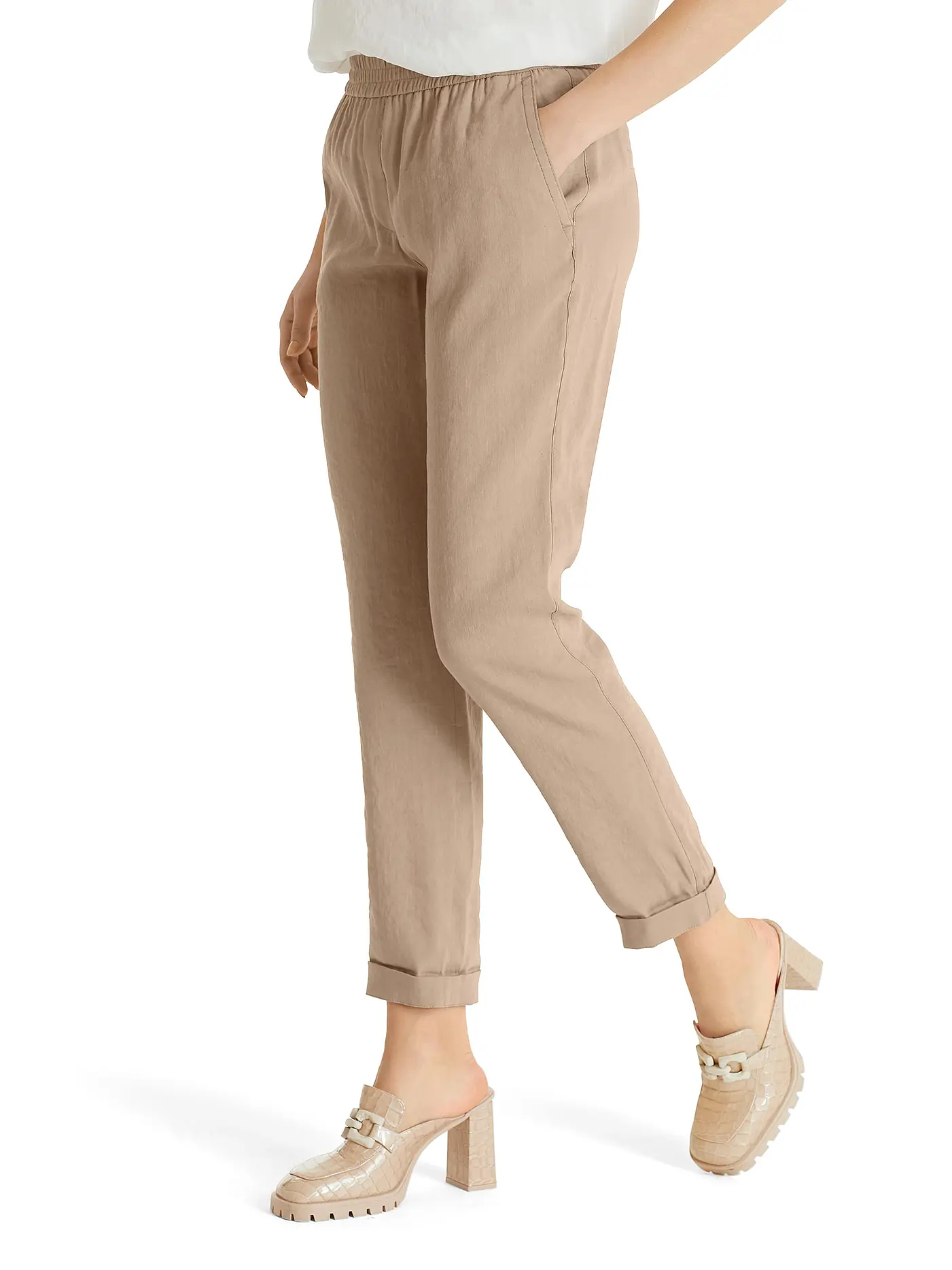 MARC CAIN | Leinenhose | beige