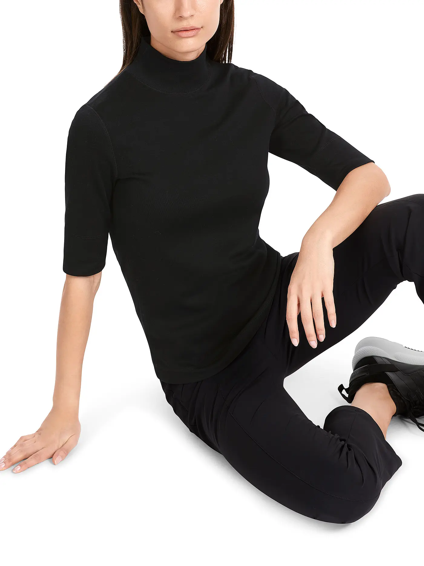 MARC CAIN | Rollkragenshirt | schwarz