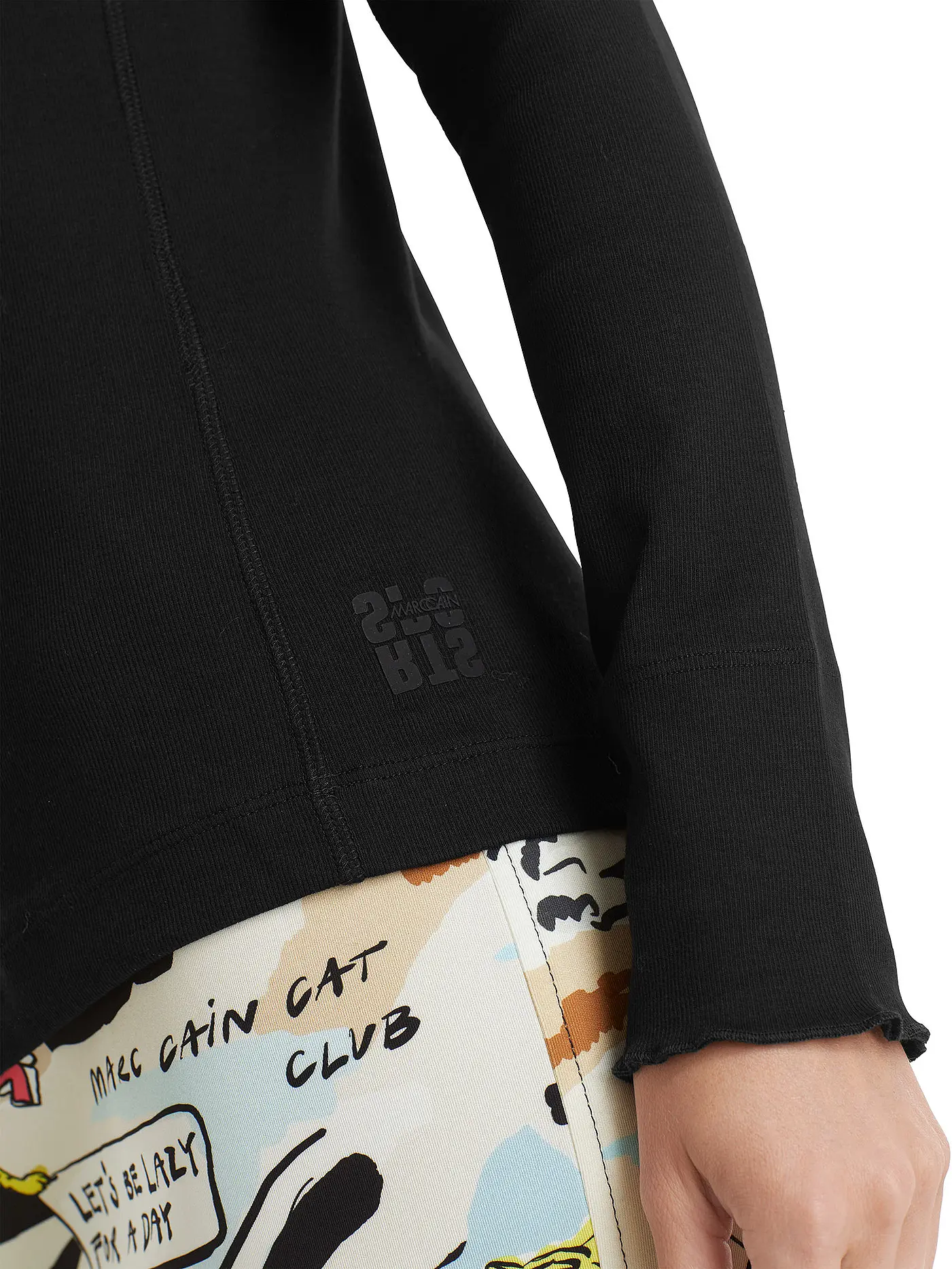 MARC CAIN | Rollkragenshirt | schwarz