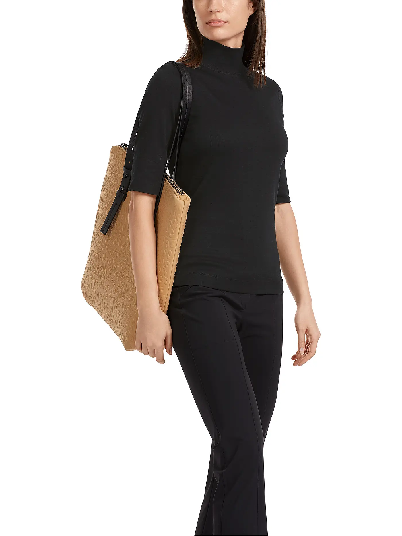 MARC CAIN | Rollkragenshirt | schwarz