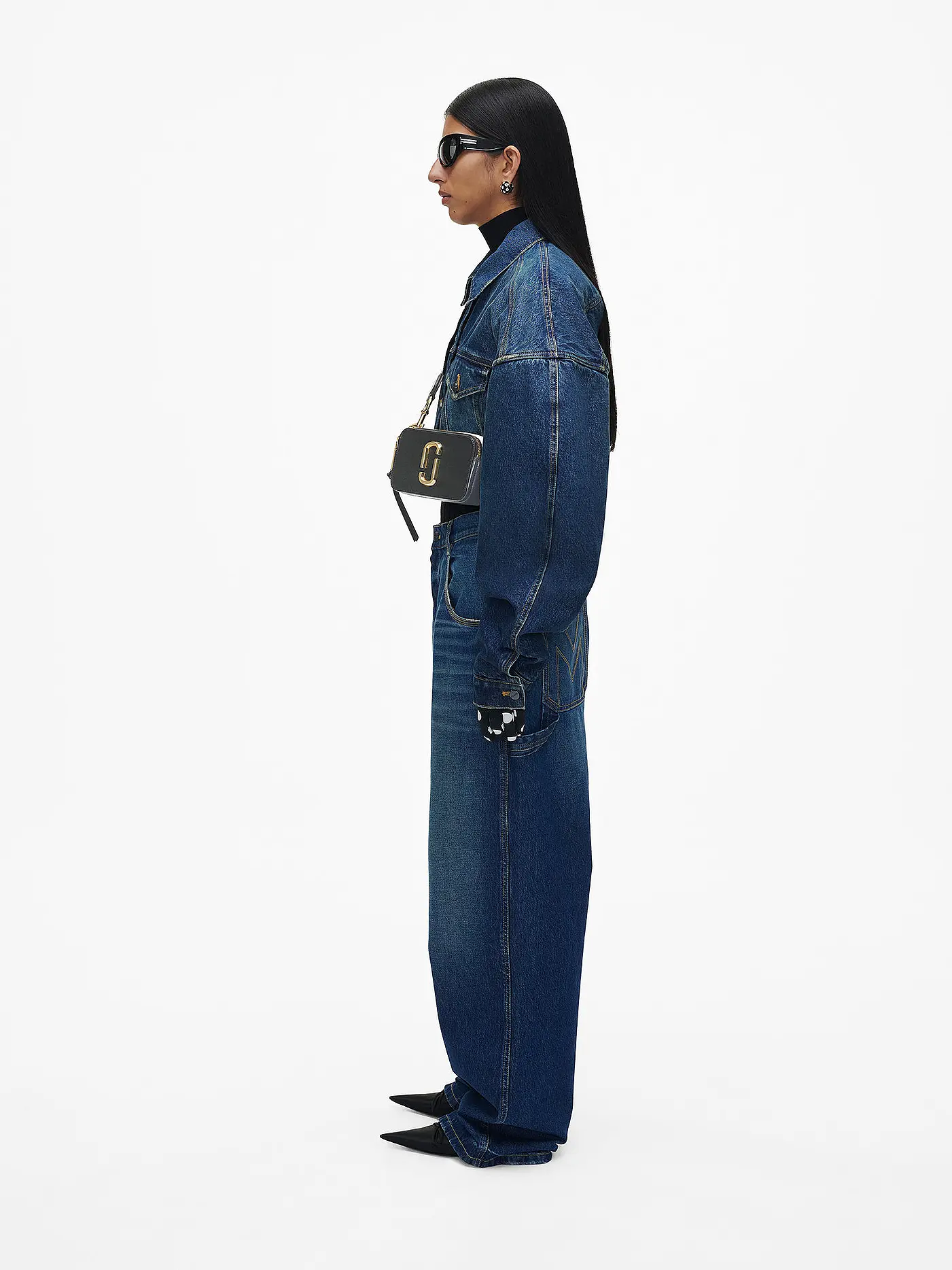 MARC JACOBS | Ledertasche - Mini Bag THE SNAPSHOT | schwarz