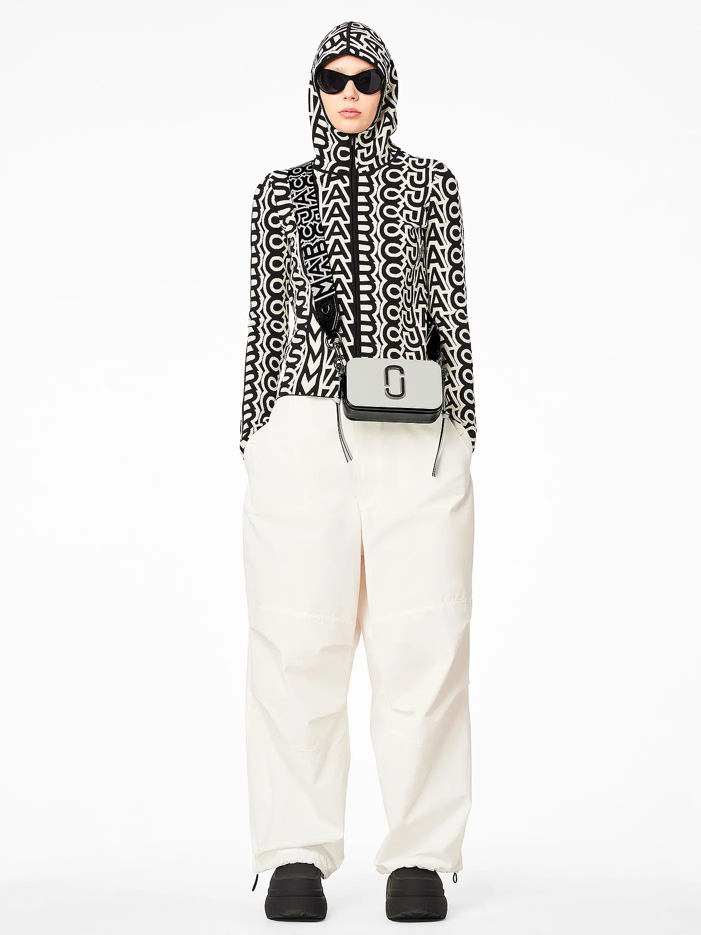 MARC JACOBS | Ledertasche - Mini Bag THE SNAPSHOT | weiss