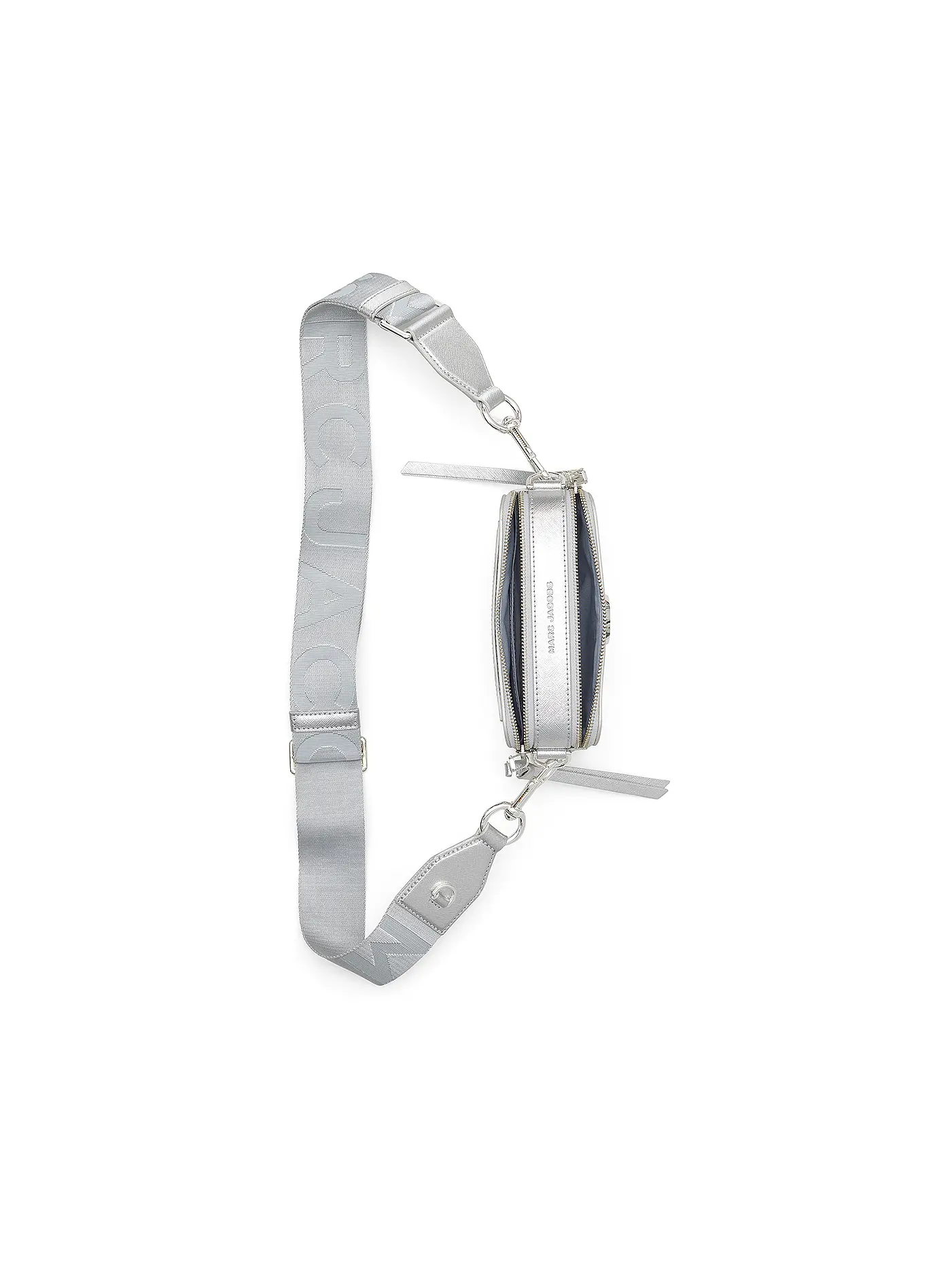 MARC JACOBS | Ledertasche - Mini Bag THE SNAPSHOT | silber