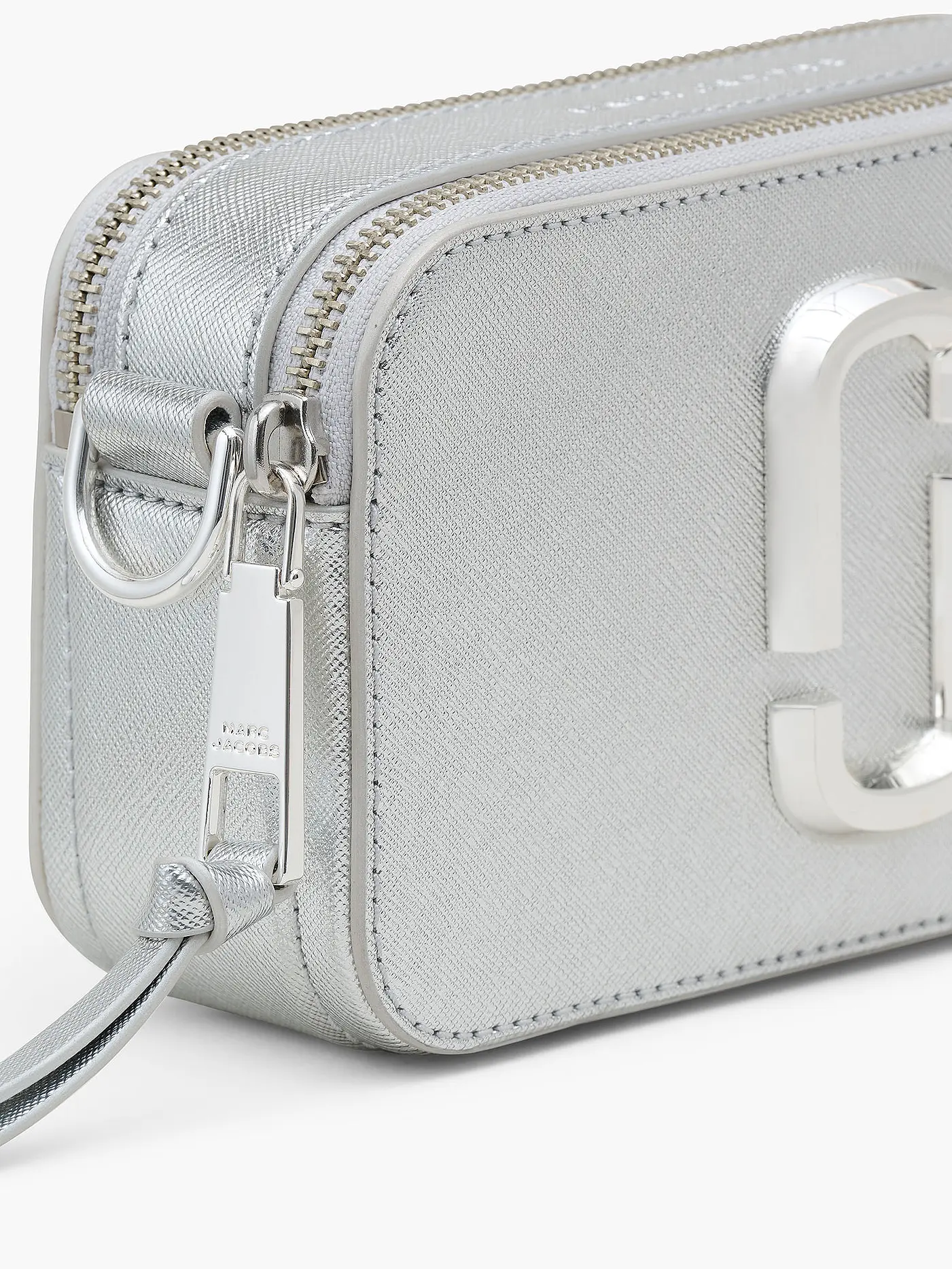 MARC JACOBS | Ledertasche - Mini Bag THE SNAPSHOT | silber