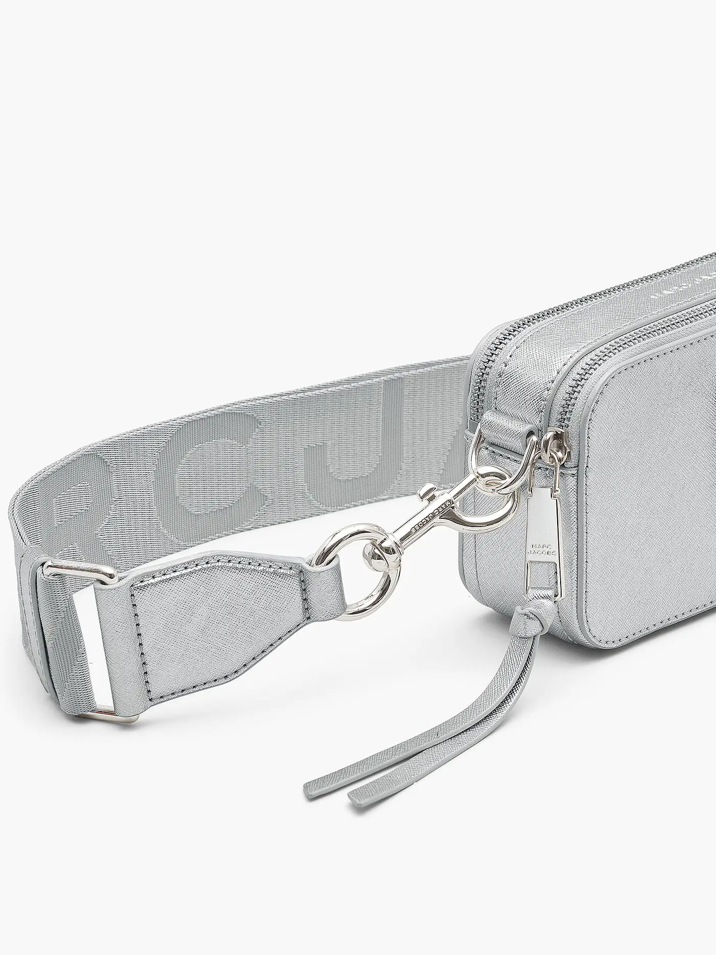 MARC JACOBS | Ledertasche - Mini Bag THE SNAPSHOT | silber