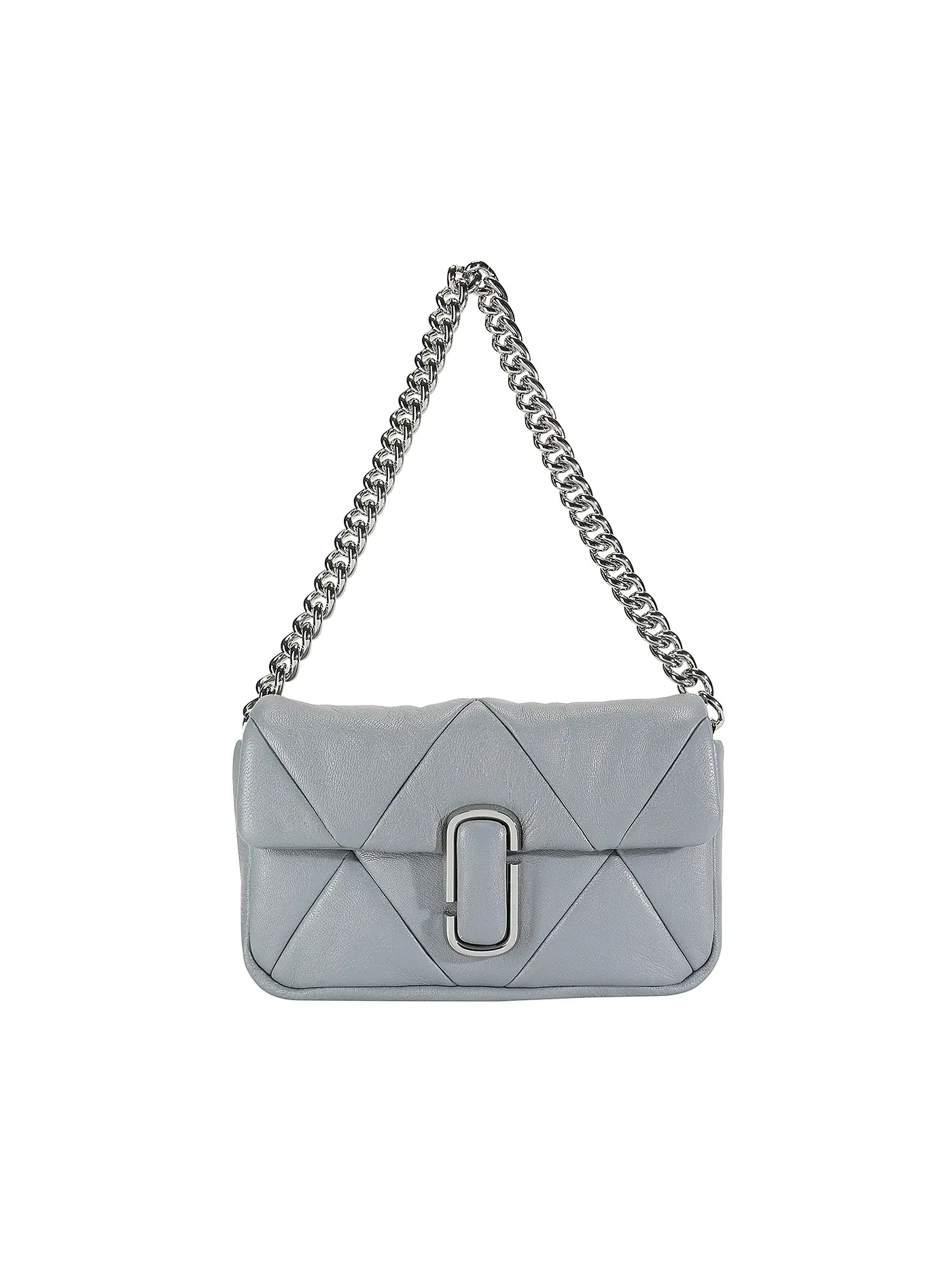 MARC JACOBS | Ledertasche - Mini Bag THE SOFT SHOULDER BAG | grau