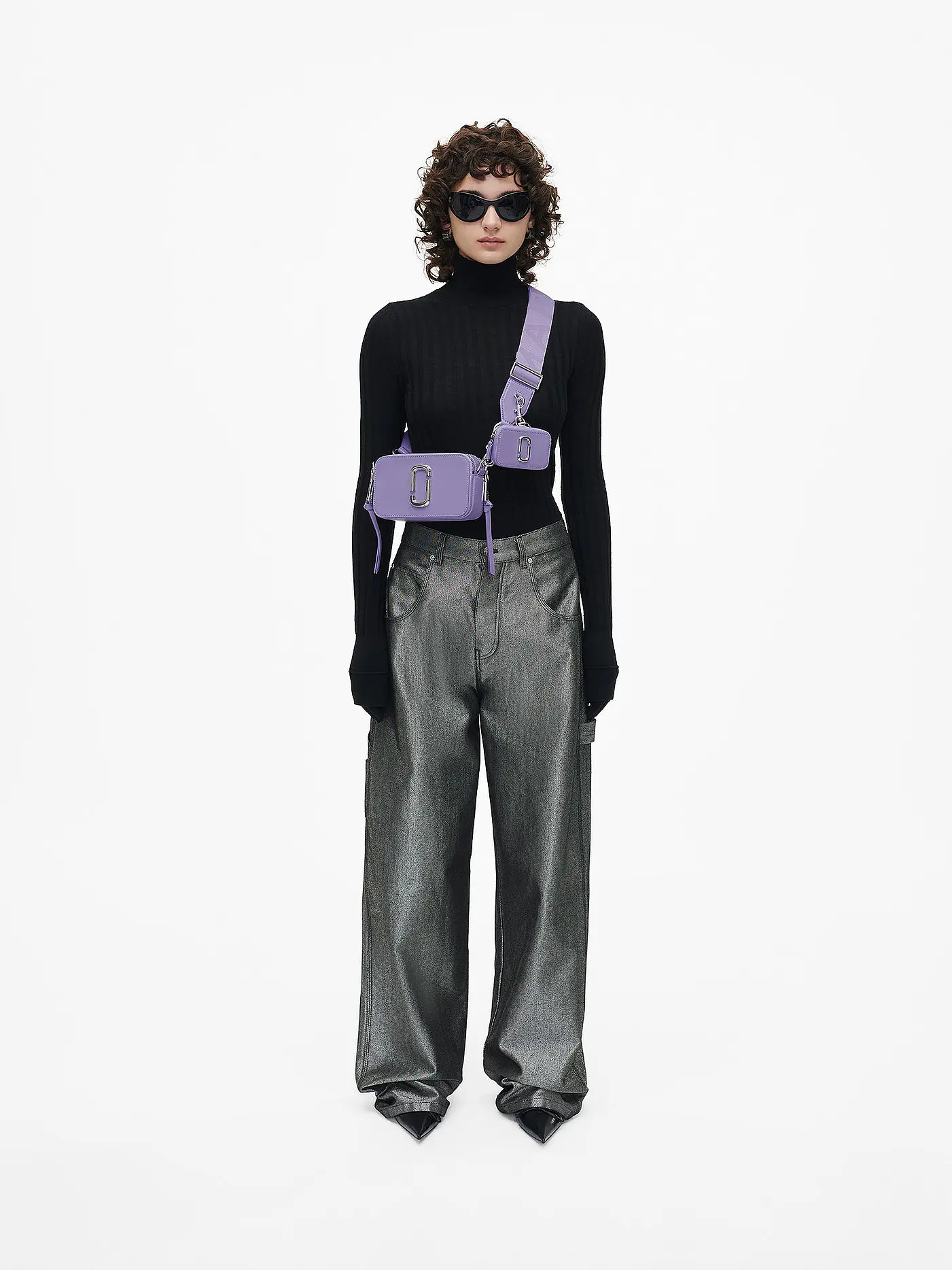 MARC JACOBS | Ledertasche - THE UTILITY SNAPSHOT | lila