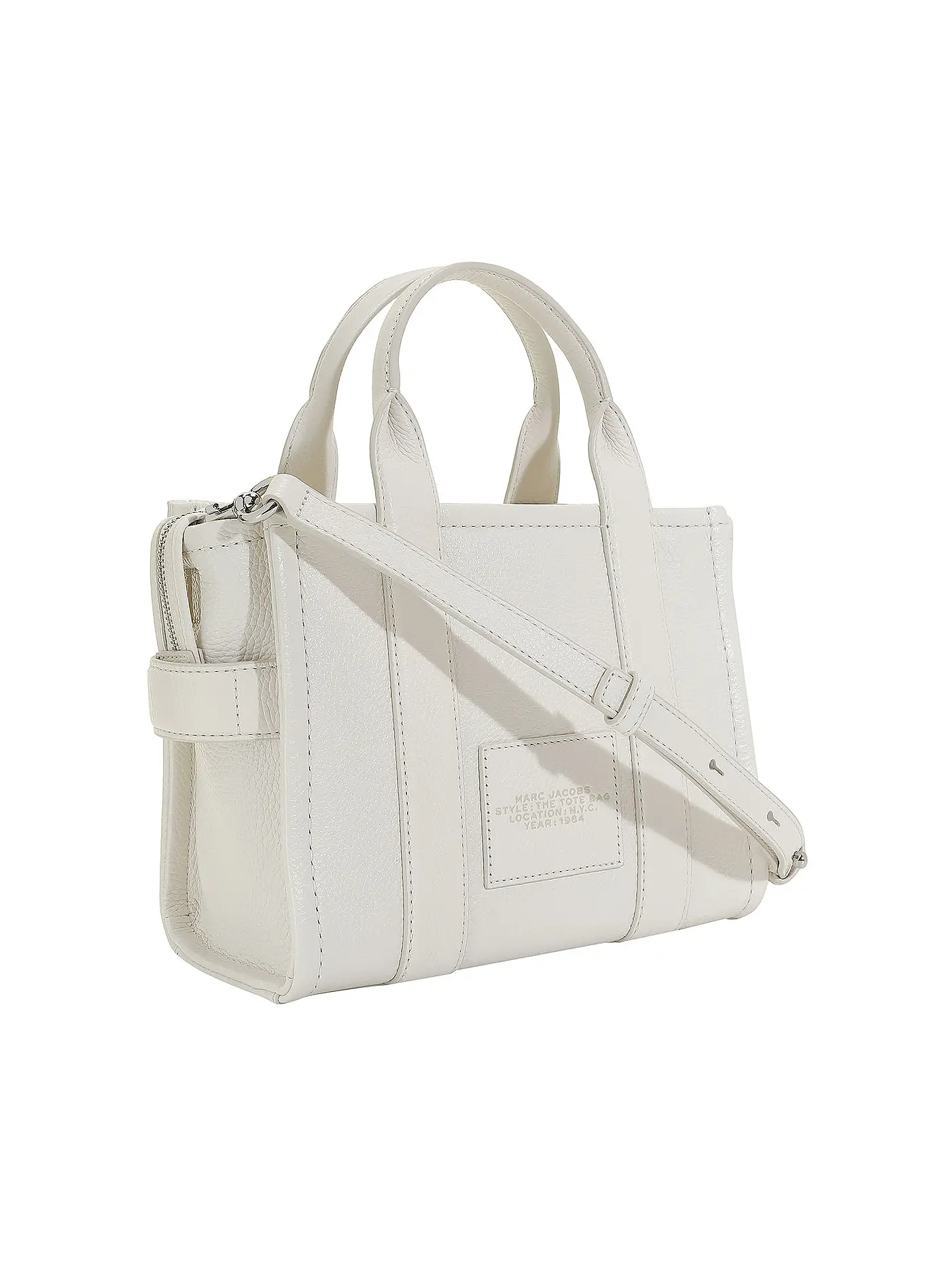 MARC JACOBS | Ledertasche - Tote Bag THE SMALL TOTE LEATHER | weiss