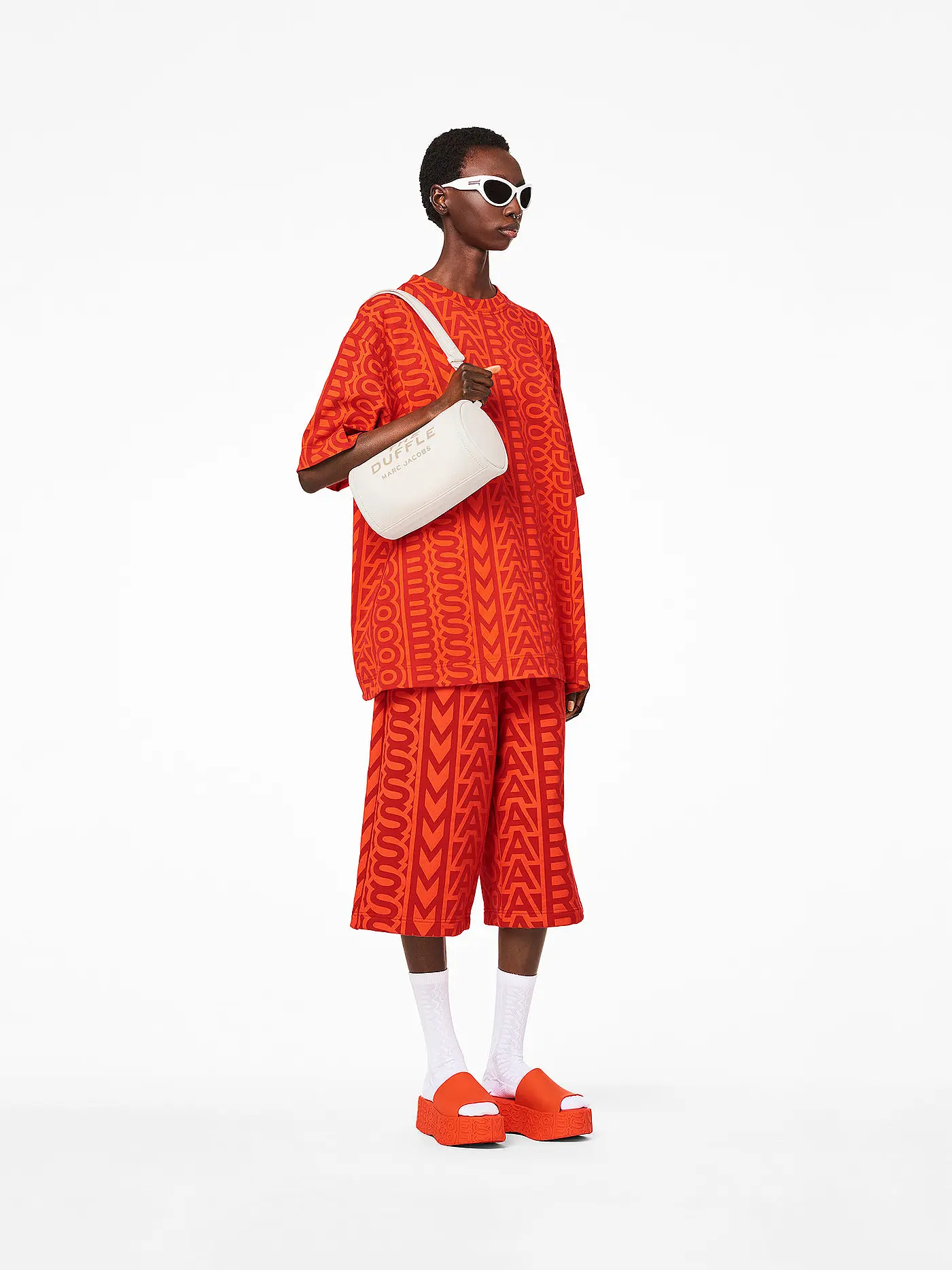 MARC JACOBS | Ledertasche - Umhängetasche THE DUFFLE BAG | weiss