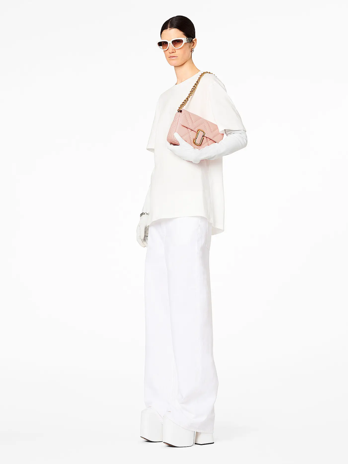 MARC JACOBS | Ledertasche - Umhängetasche THE SHOULDER BAG  | rosa