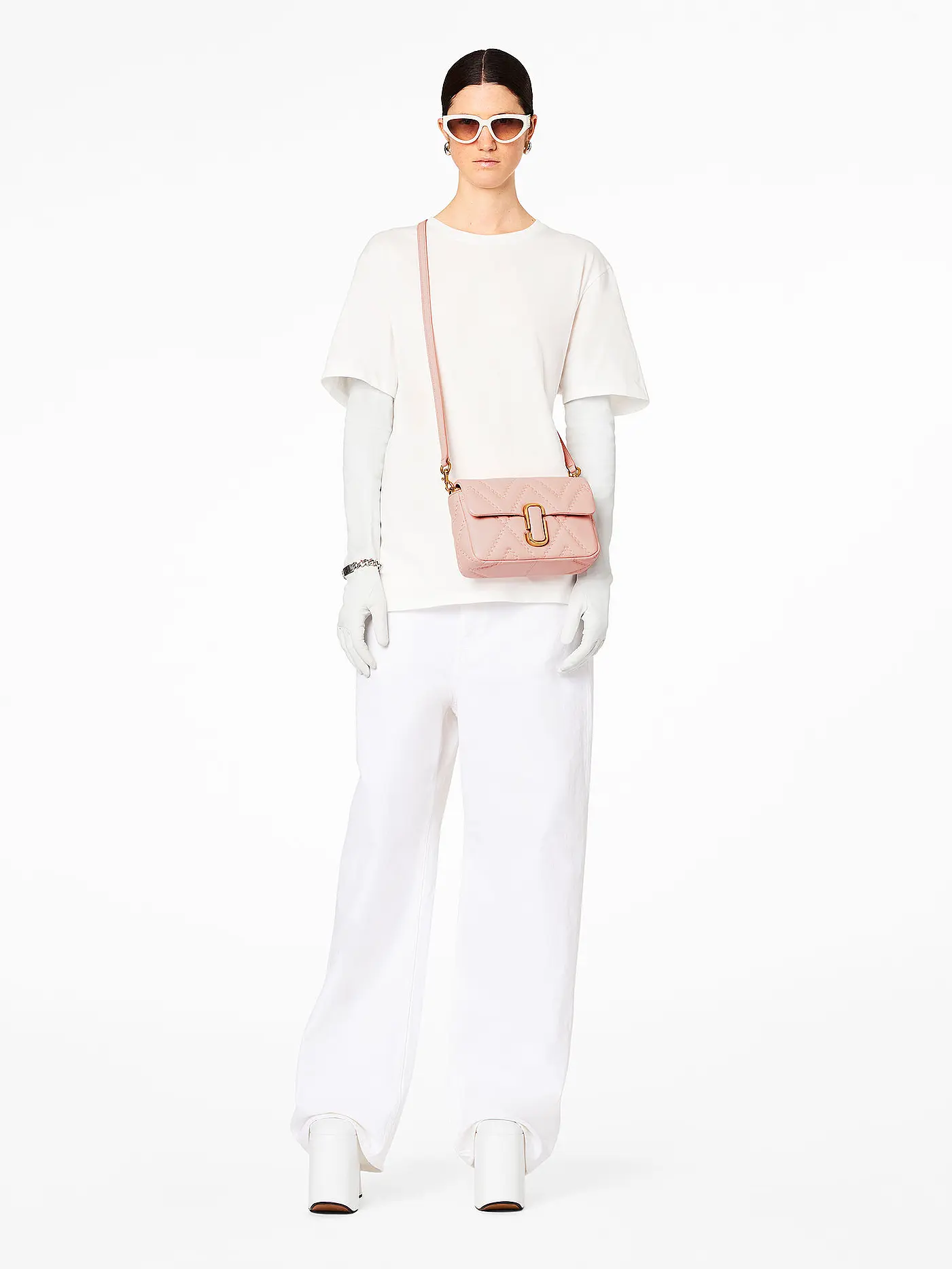 MARC JACOBS | Ledertasche - Umhängetasche THE SHOULDER BAG  | rosa