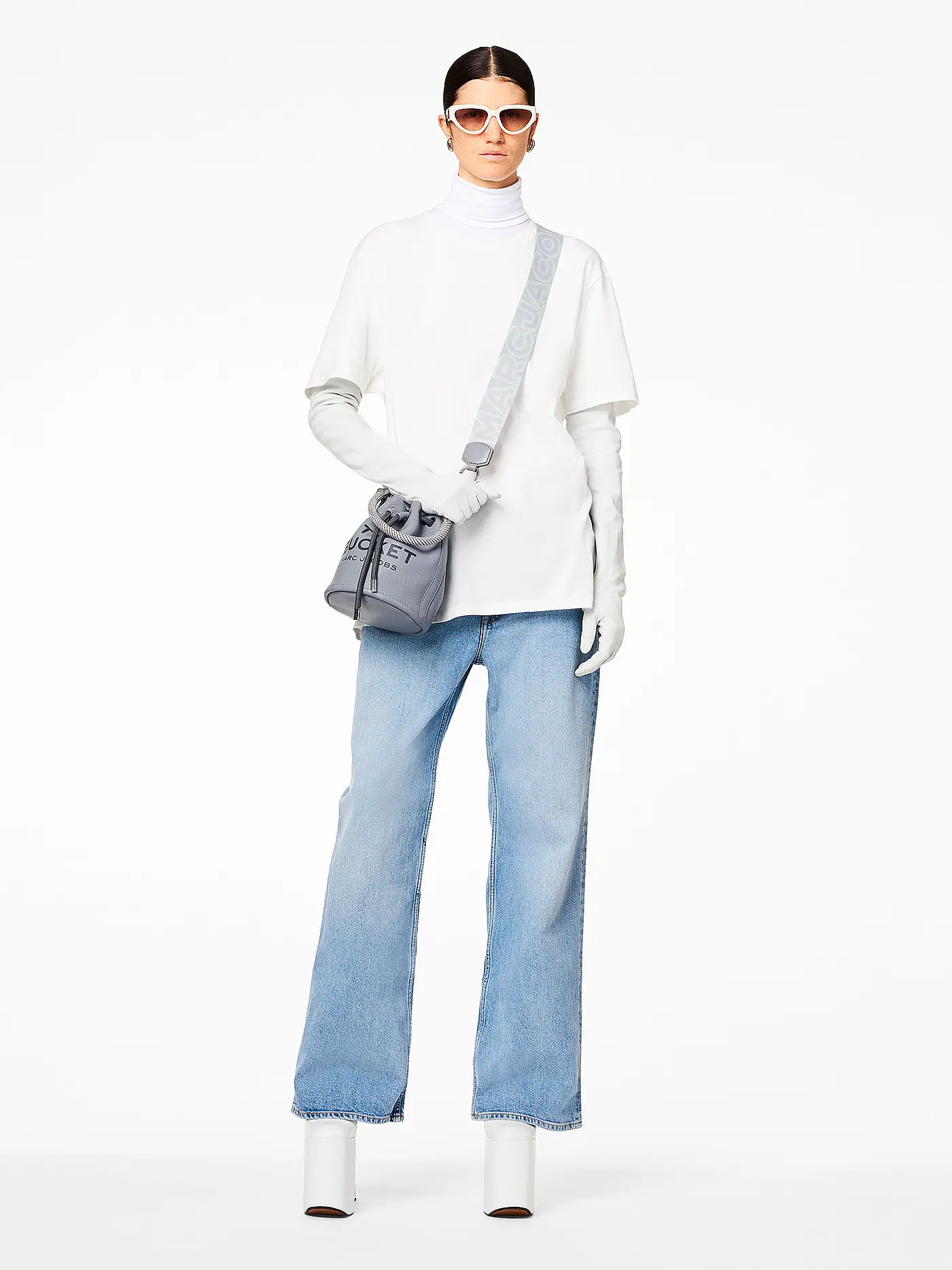 MARC JACOBS | Schulterriemen THE STRAP | hellgrau