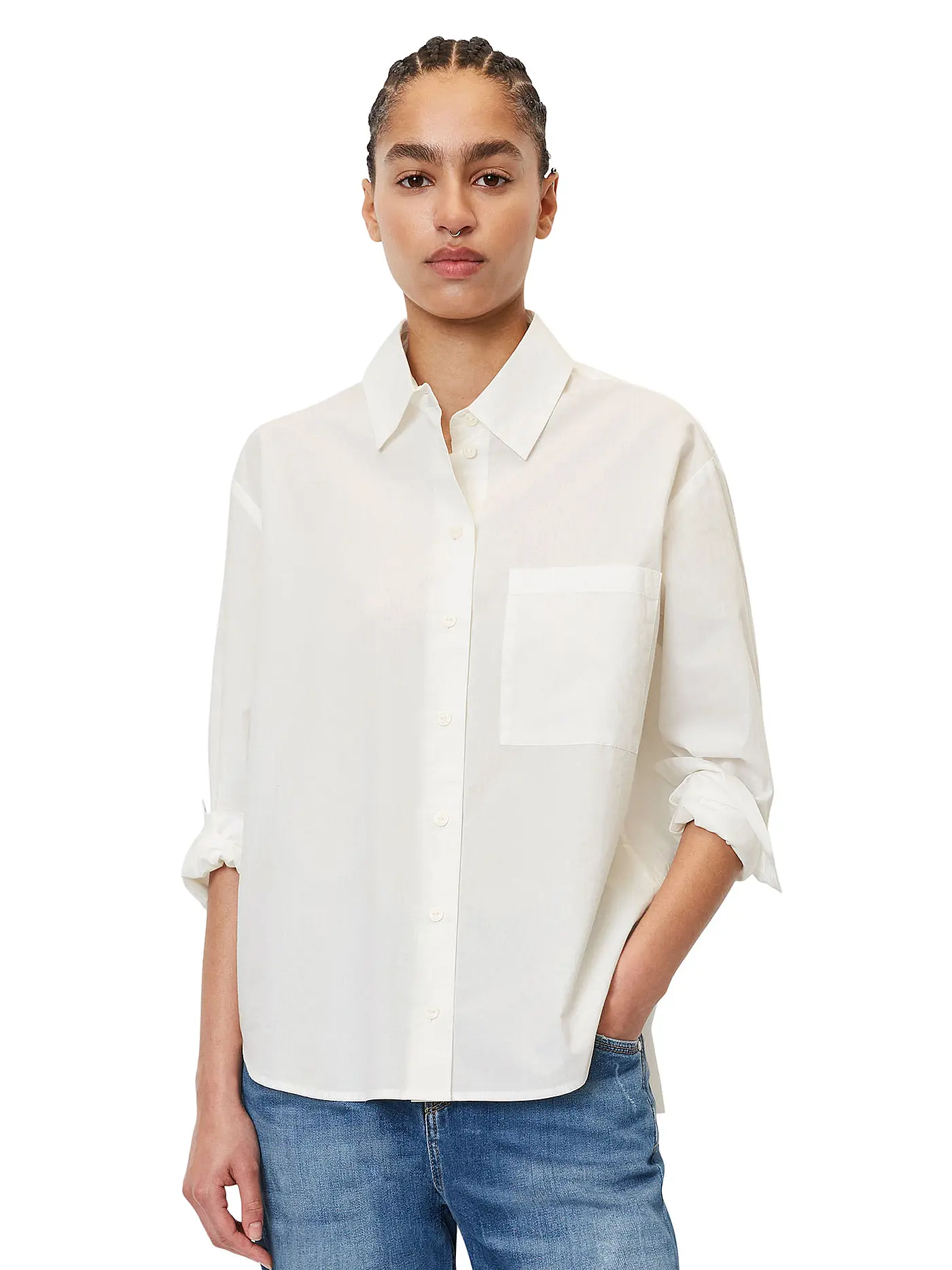 MARC O' POLO DENIM | Hemdbluse | weiss