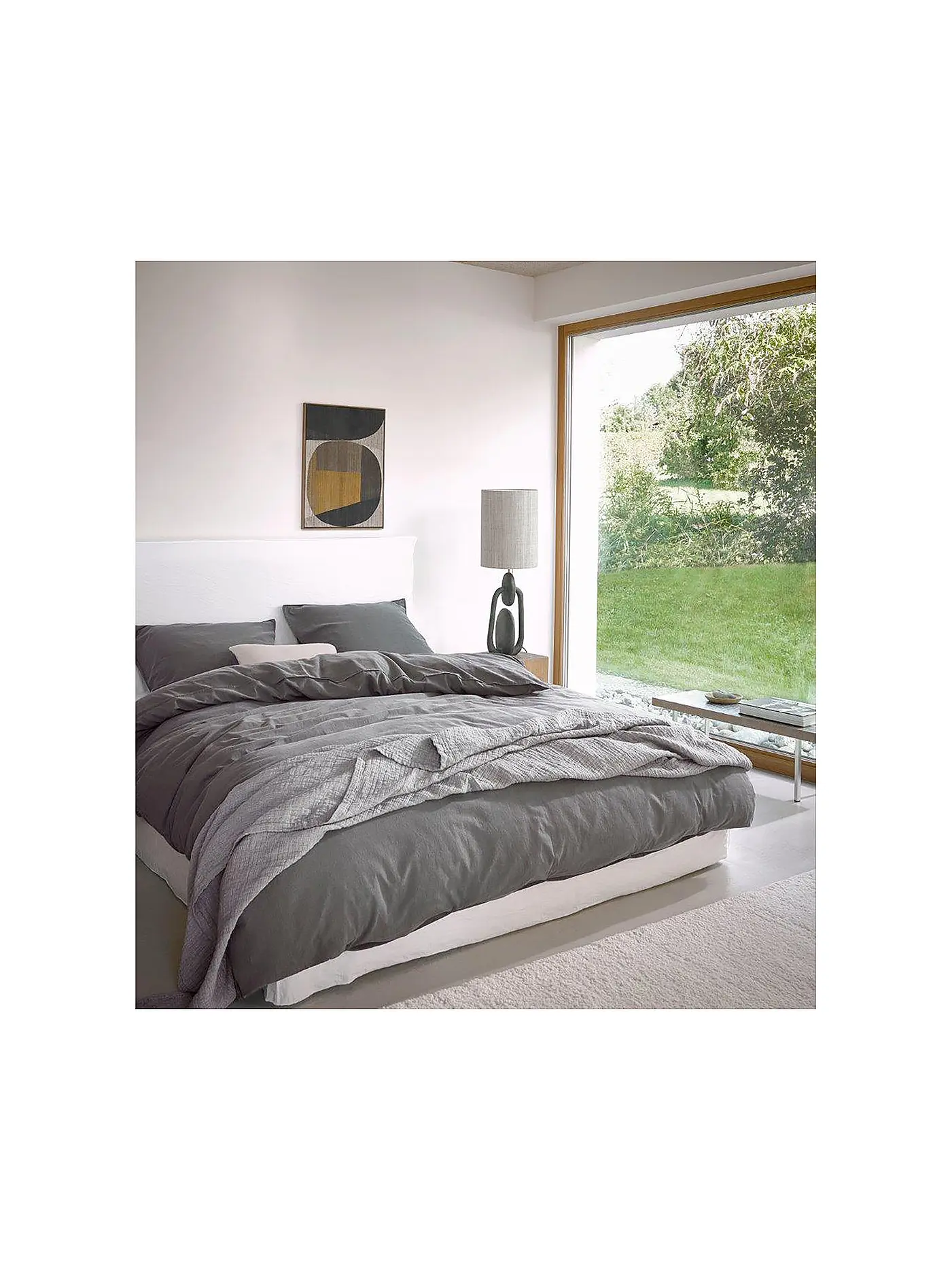 MARC O'POLO HOME | Bettwäsche-Garnitur "Senja" 70x90cm/140x200cm  | grau