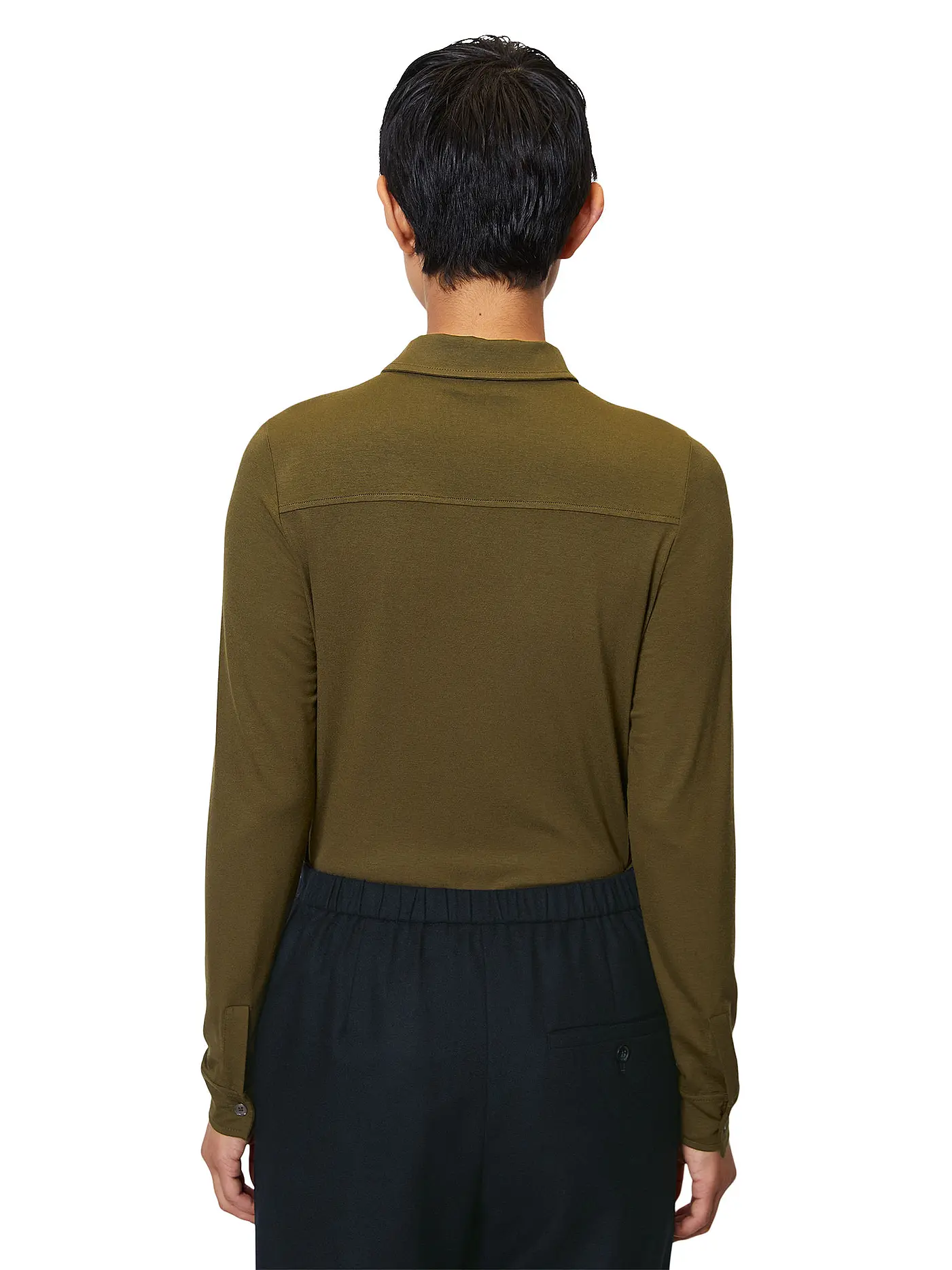 MARC O'POLO | Blusenshirt | dunkelgrün