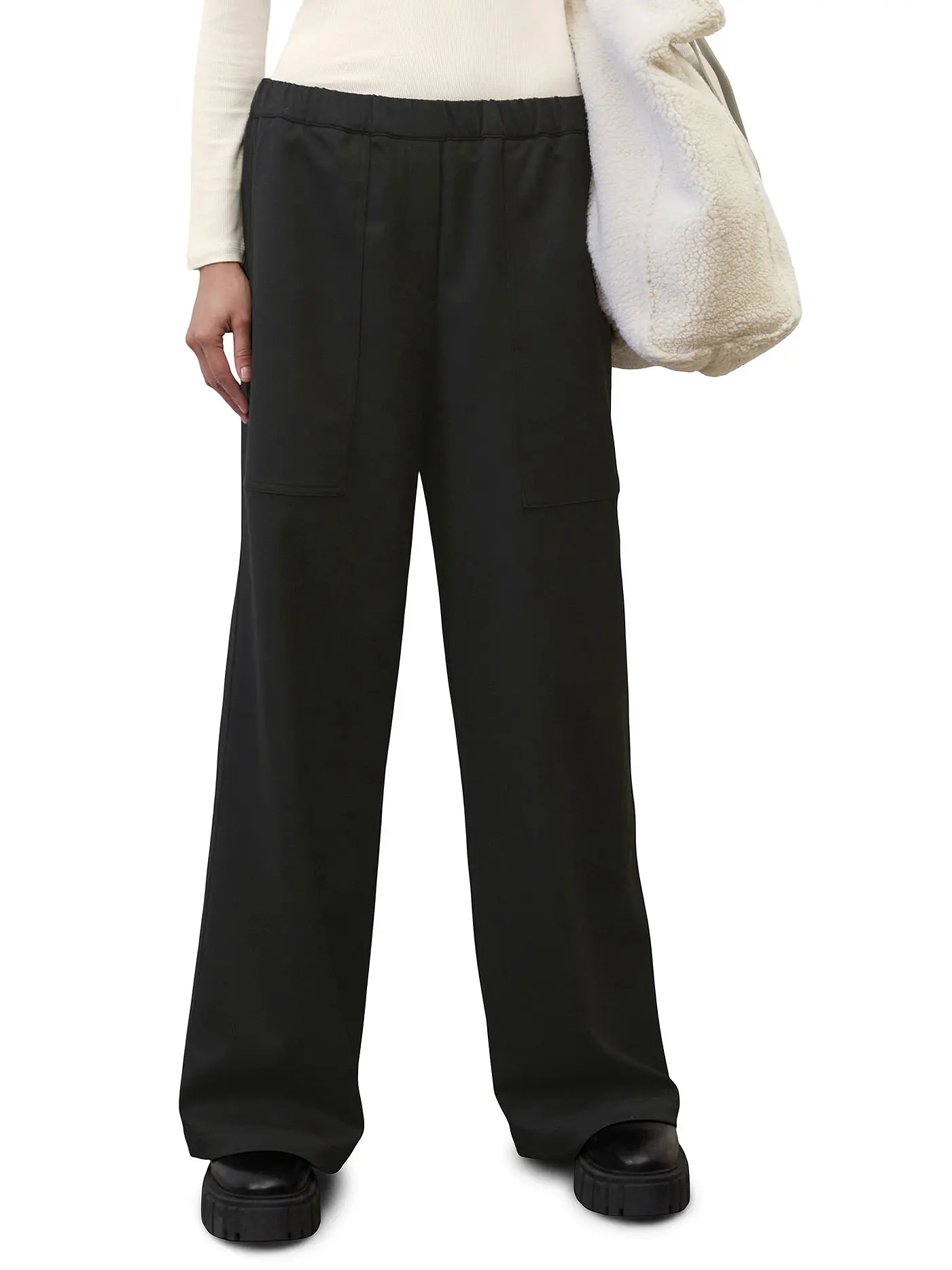 MARC O'POLO | Hose Wide Fit | schwarz
