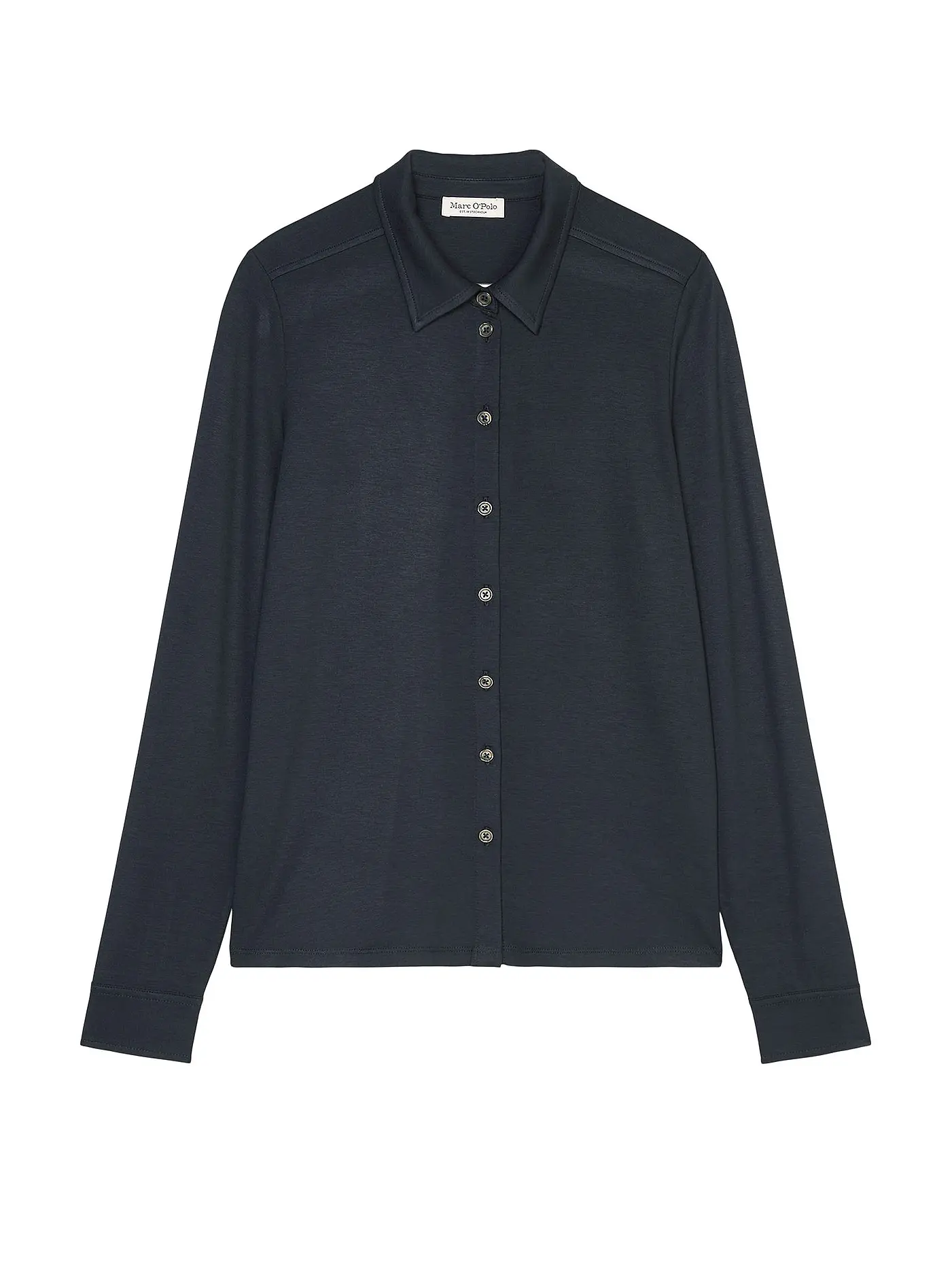 MARC O'POLO | Jerseybluse | dunkelblau