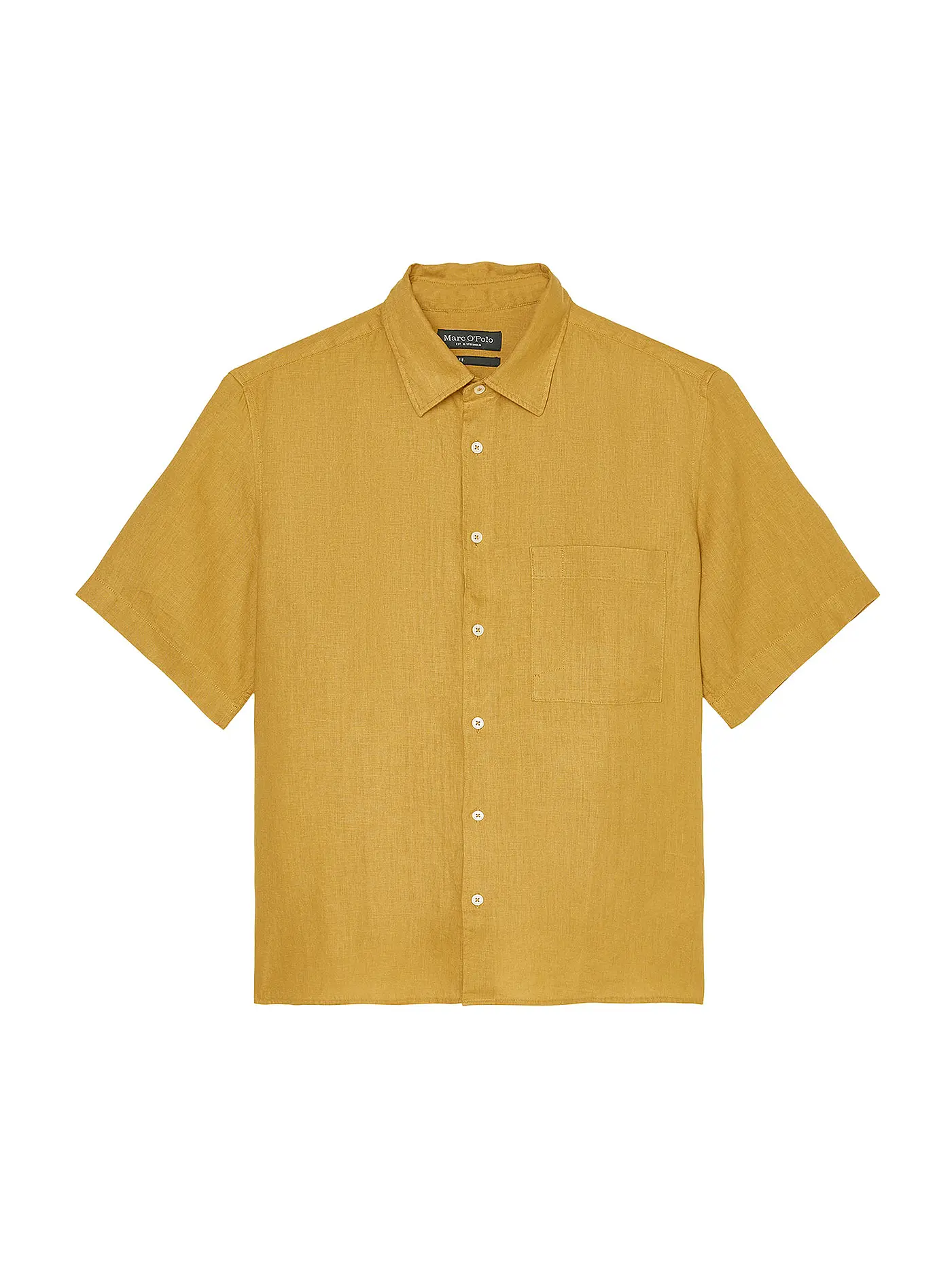 MARC O'POLO | Leinenhemd Regular Fit  | gelb