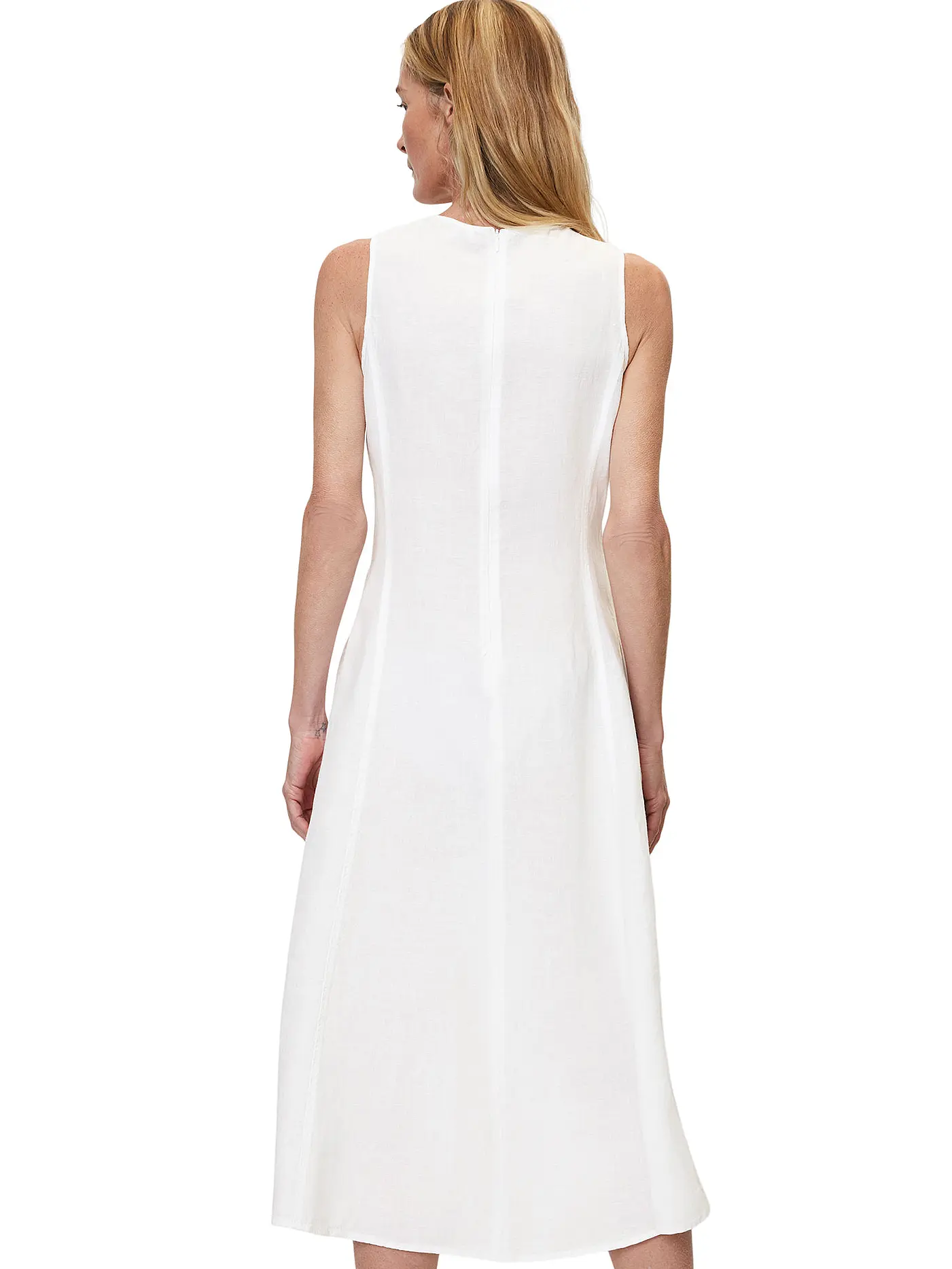 MARC O'POLO | Leinenkleid | weiss