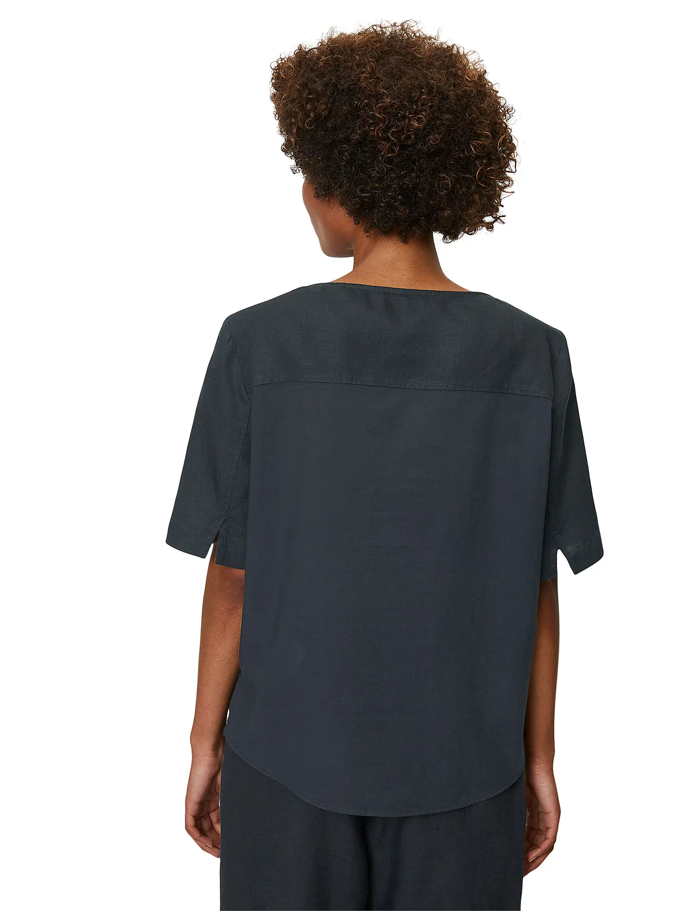 MARC O'POLO | Leinenshirt | dunkelblau