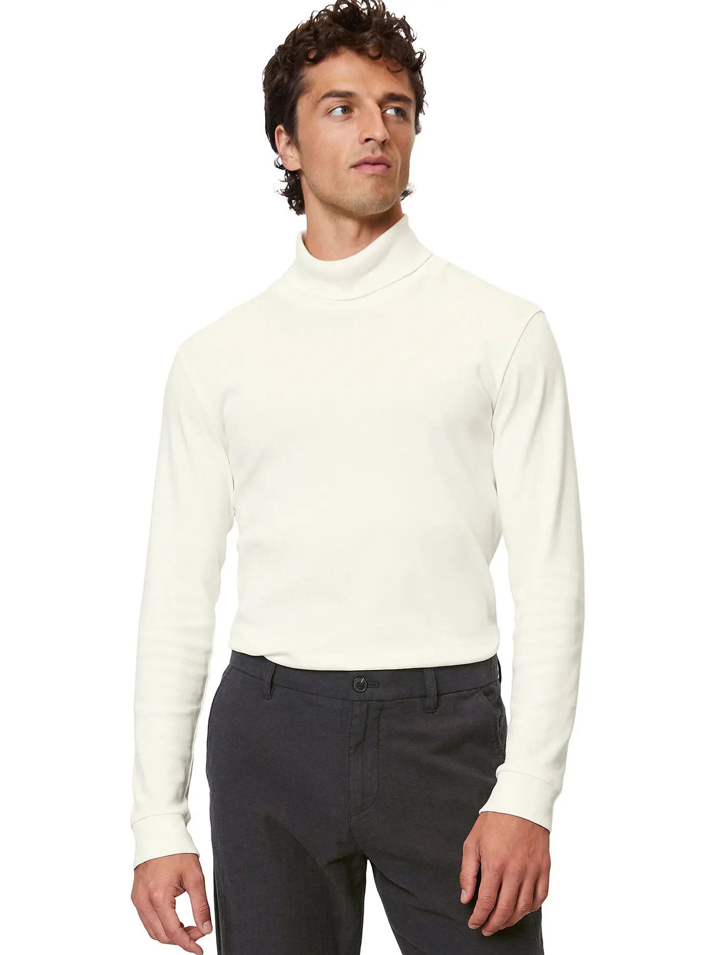MARC O'POLO | Rollkragenshirt | weiss
