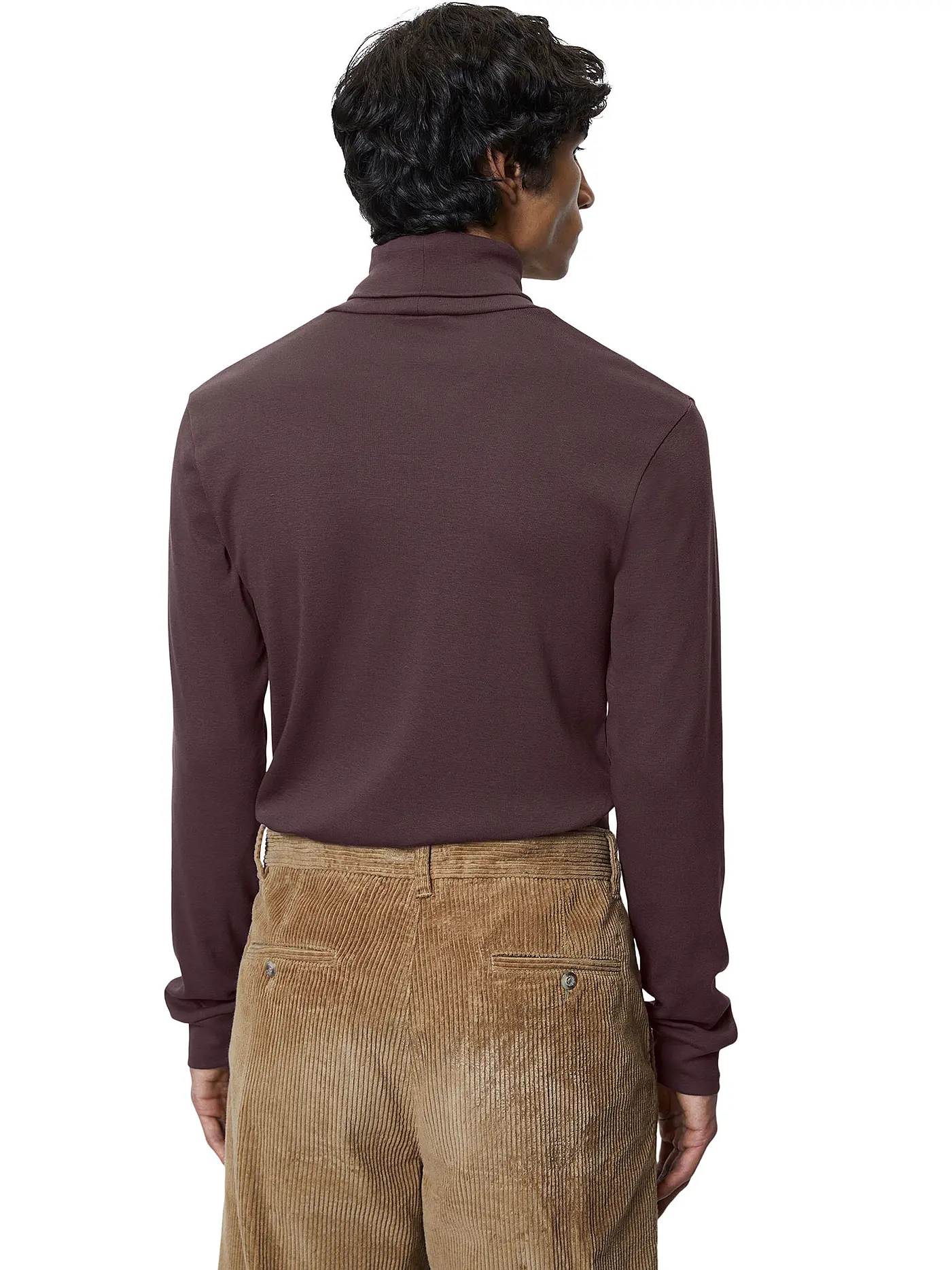 MARC O'POLO | Rollkragenshirt | dunkelrot