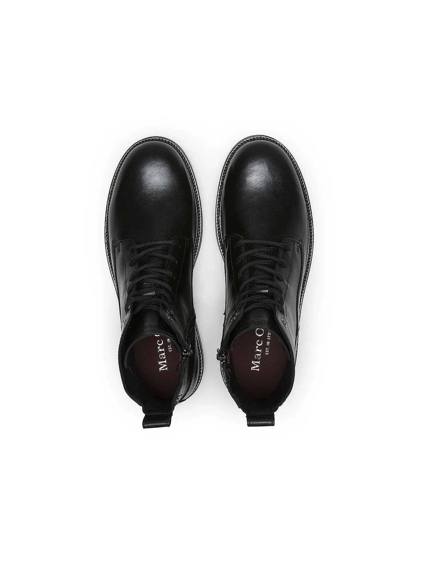 MARC O'POLO | Schnürboots | schwarz