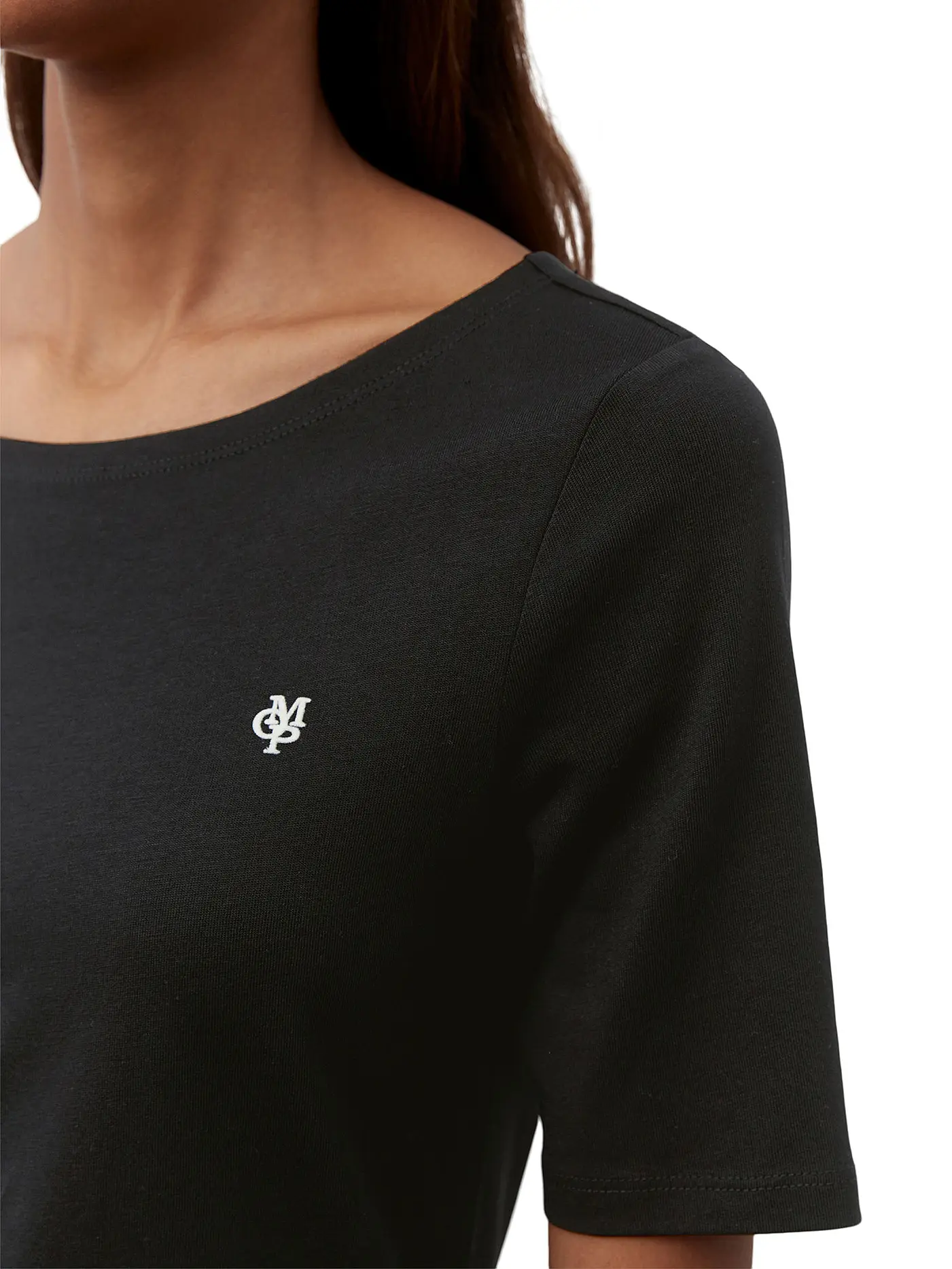 MARC O'POLO | T-Shirt Slim Fit  | schwarz