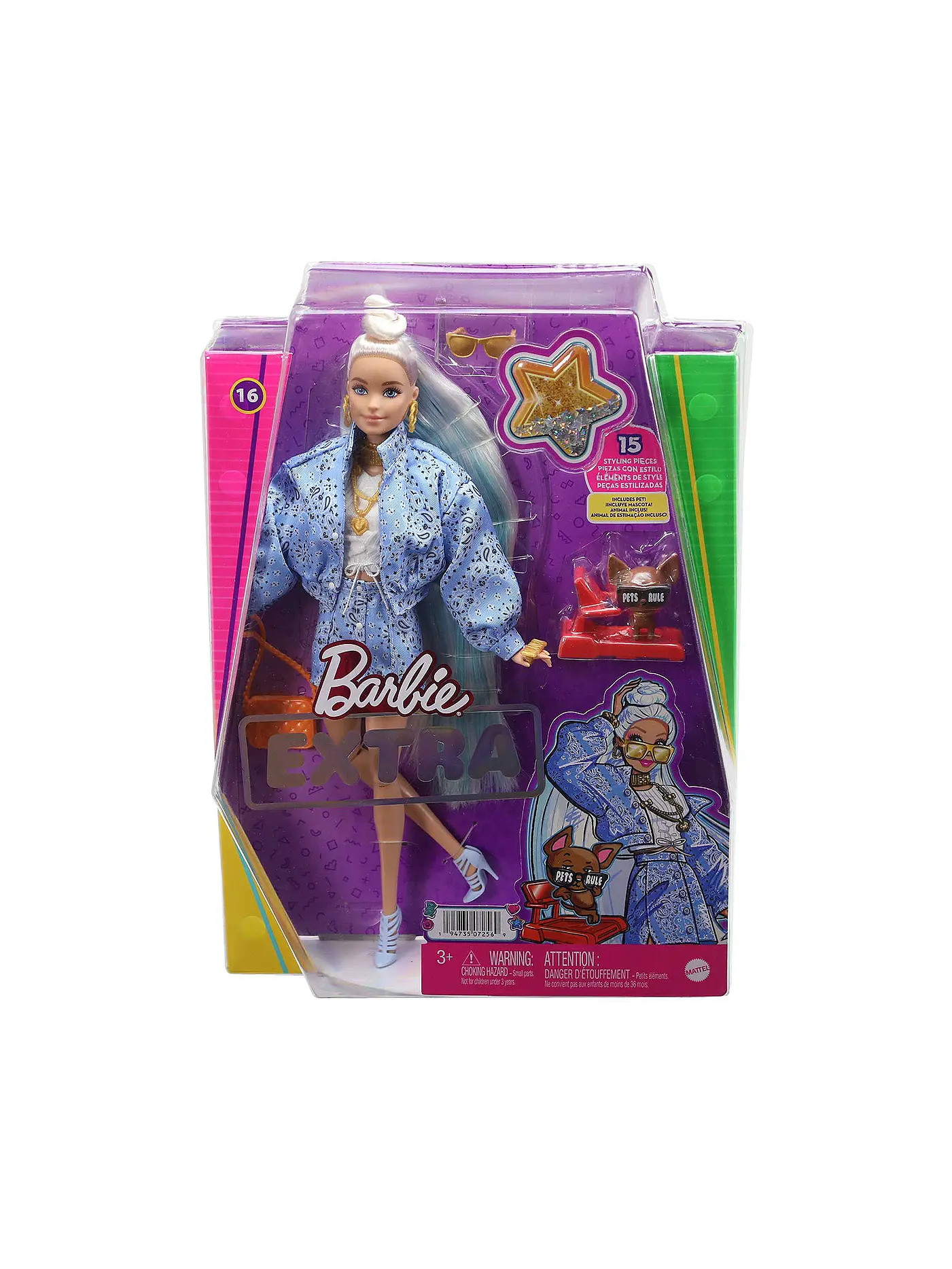 MATTEL | Barbie Extra Puppe mit hellblauem Rock & Jacke (blonde Haare) | keine Farbe