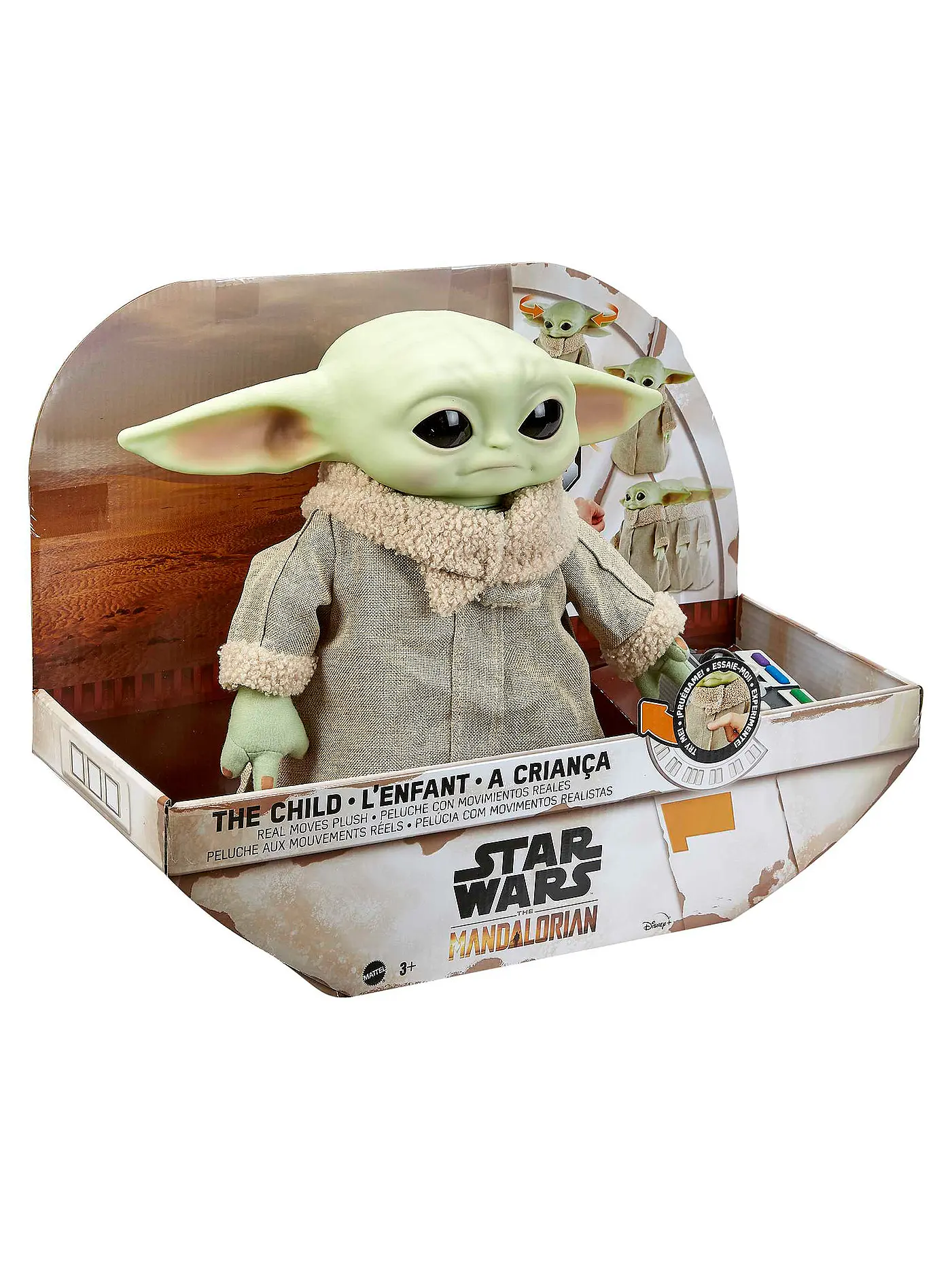 MATTEL | Star Wars Mandalorian The Child Baby Yoda Funktionsplüsch | grün