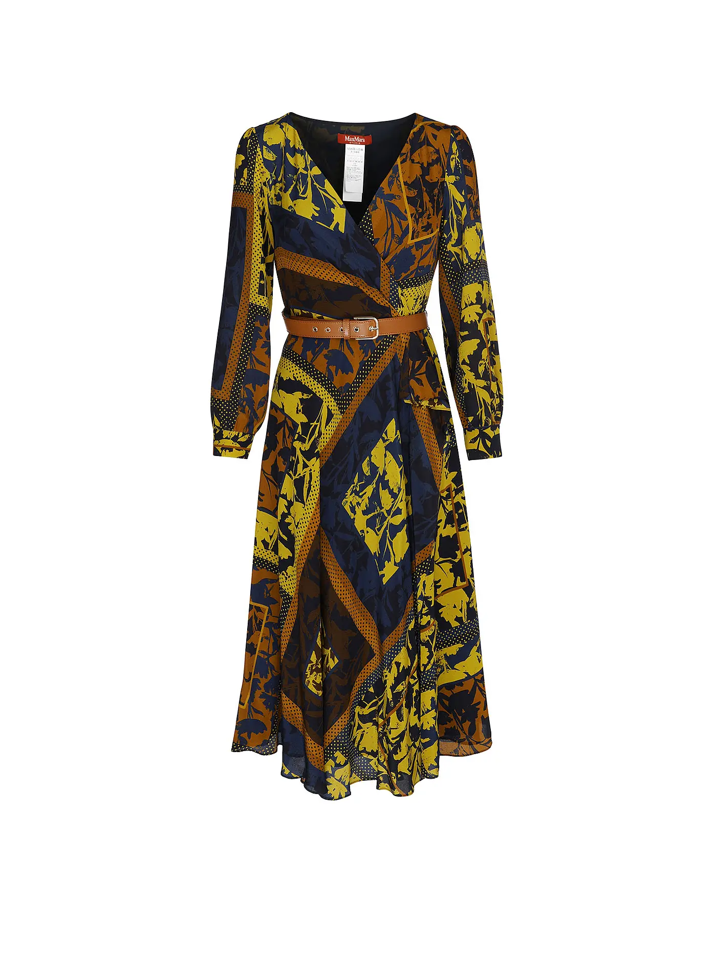MAX MARA STUDIO | Seidenkleid in Wickeloptik NIRVANA  | blau