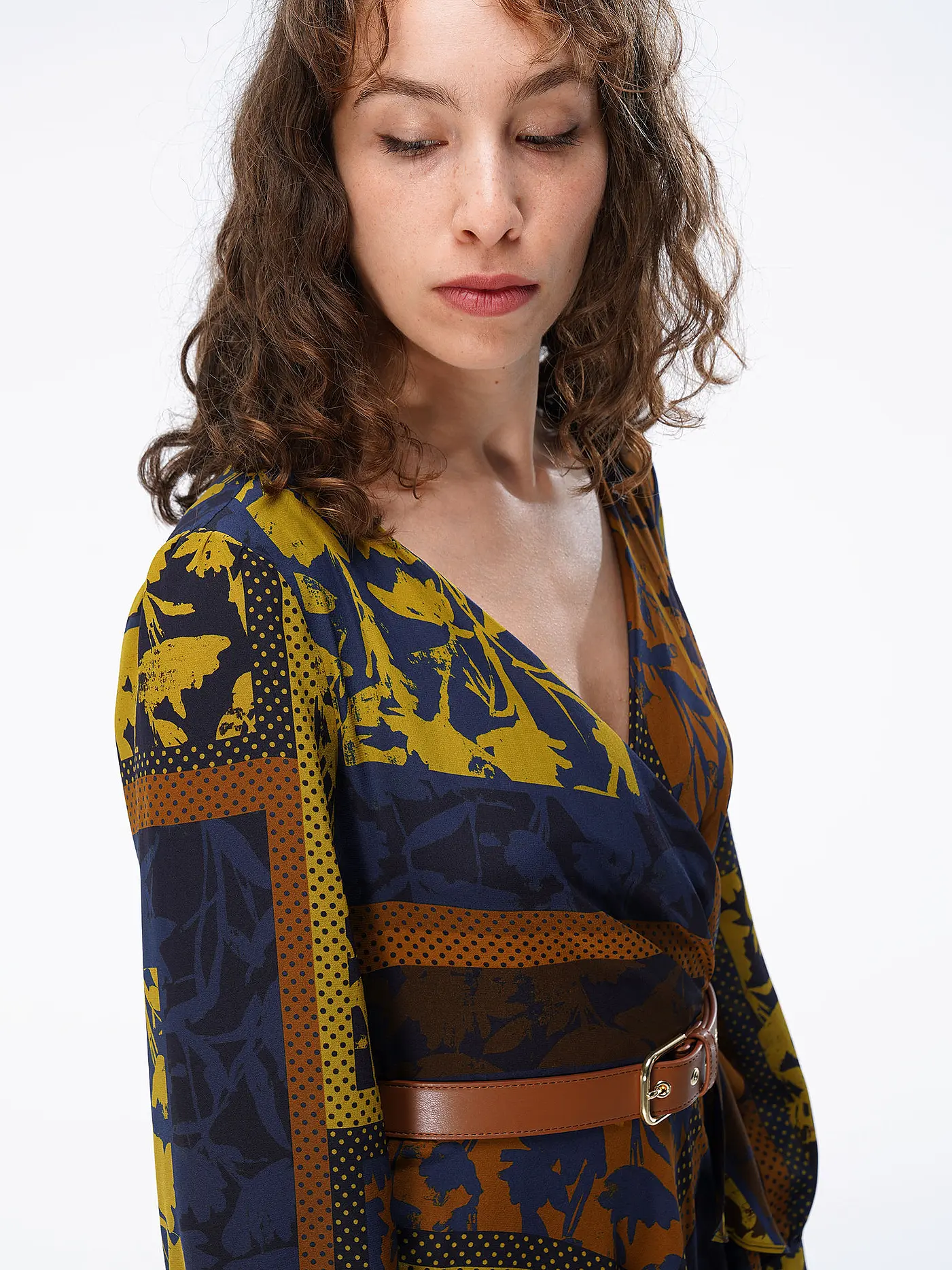 MAX MARA STUDIO | Seidenkleid in Wickeloptik NIRVANA  | blau