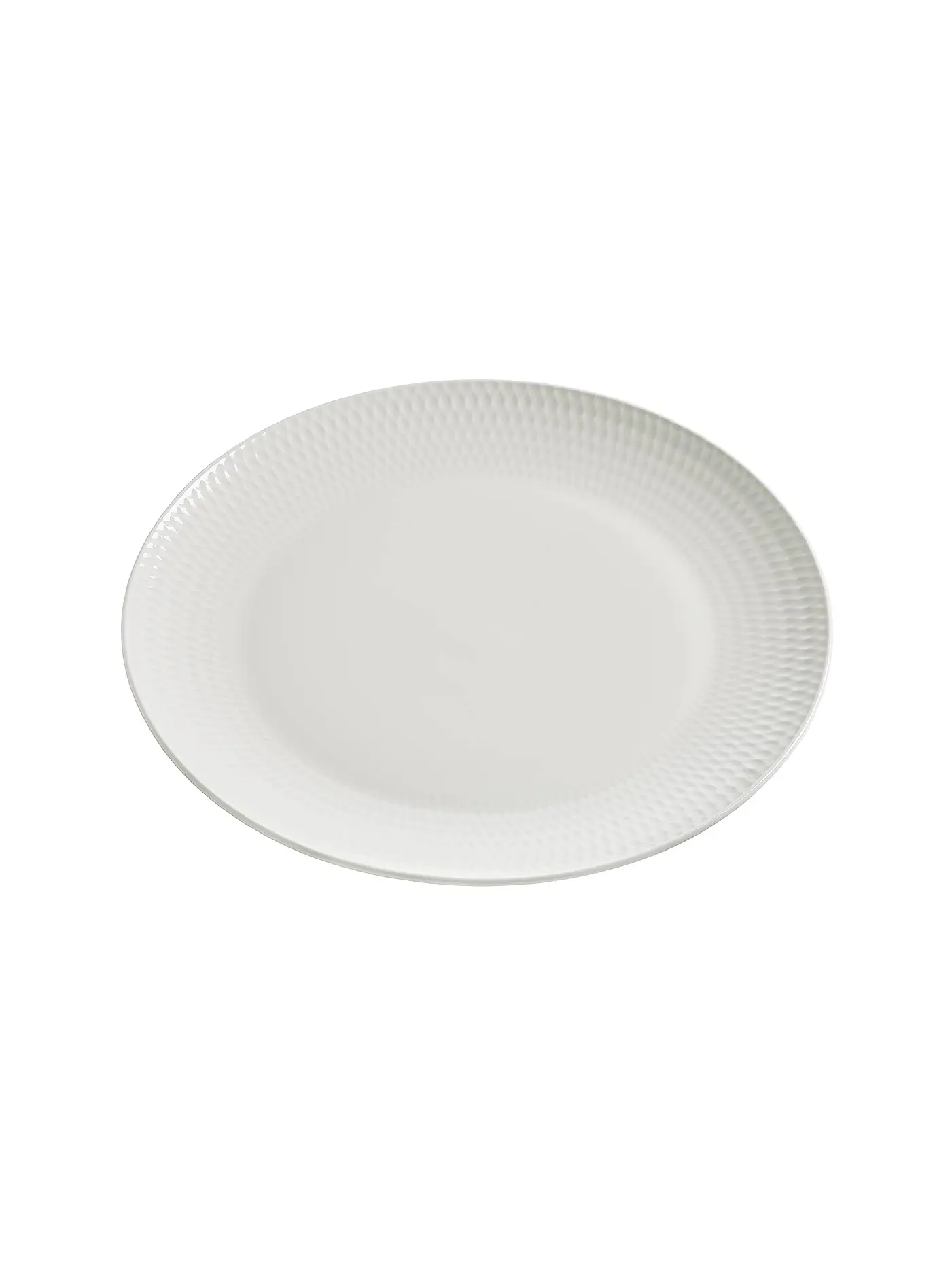 MAXWELL & WILLIAMS | Teller flach 27cm "Diamonds Round" | weiss