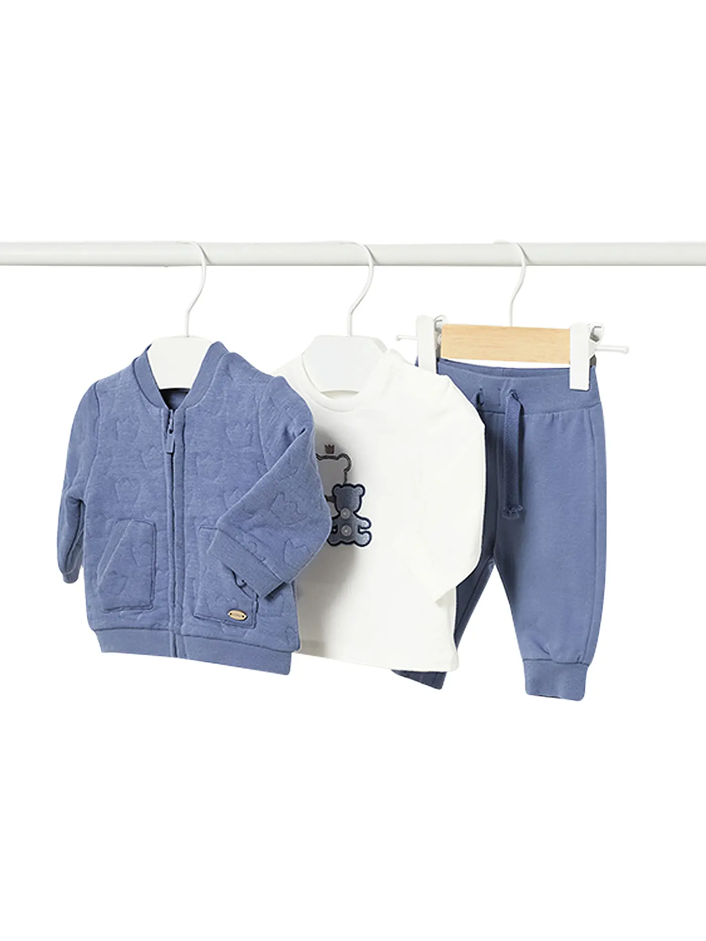 MAYORAL | Baby Set Jacke, Shirt und Hose 3-teilig | blau