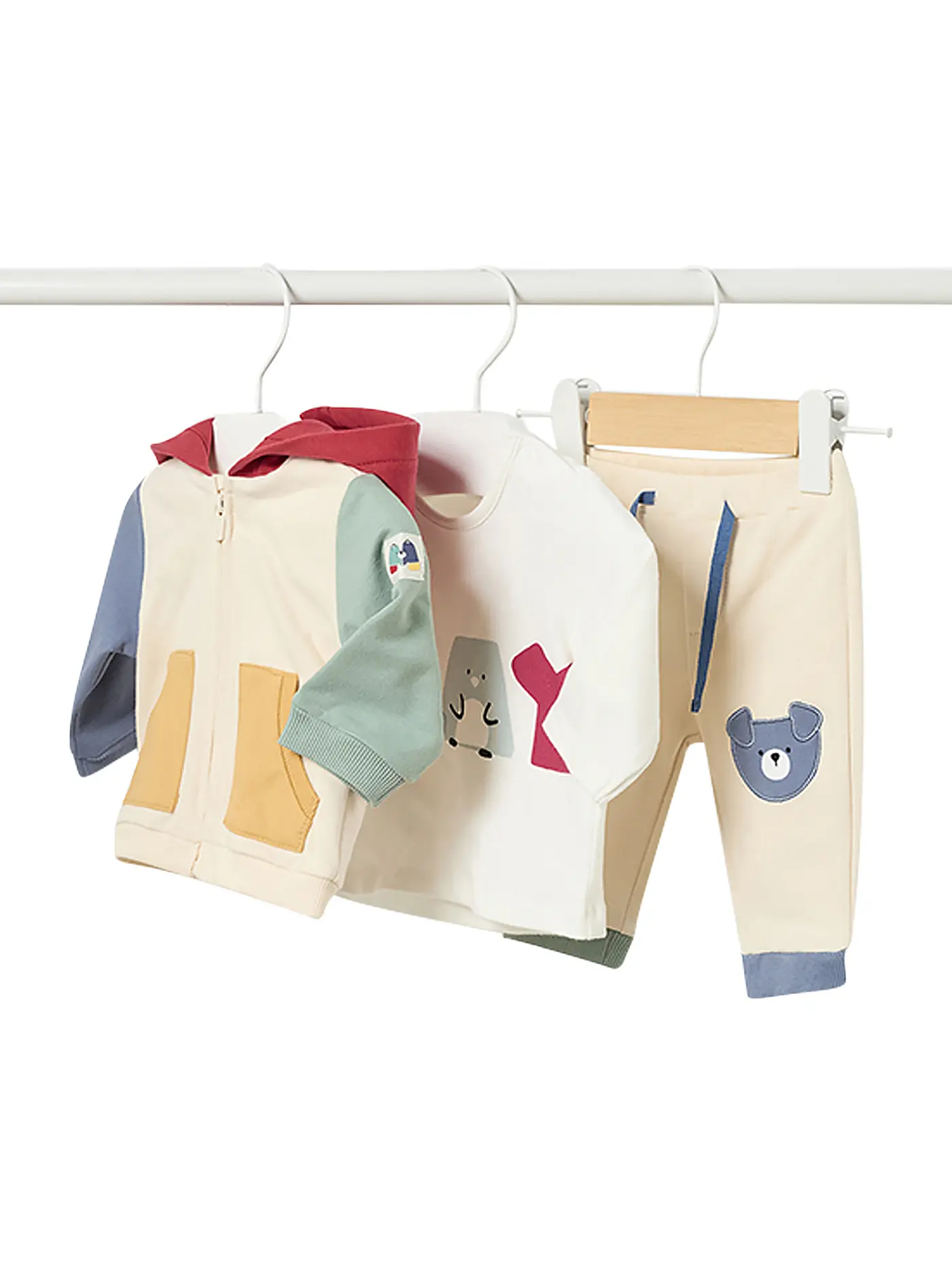 MAYORAL | Baby Set Jacke, Shirt und Hose 3-teilig | beige