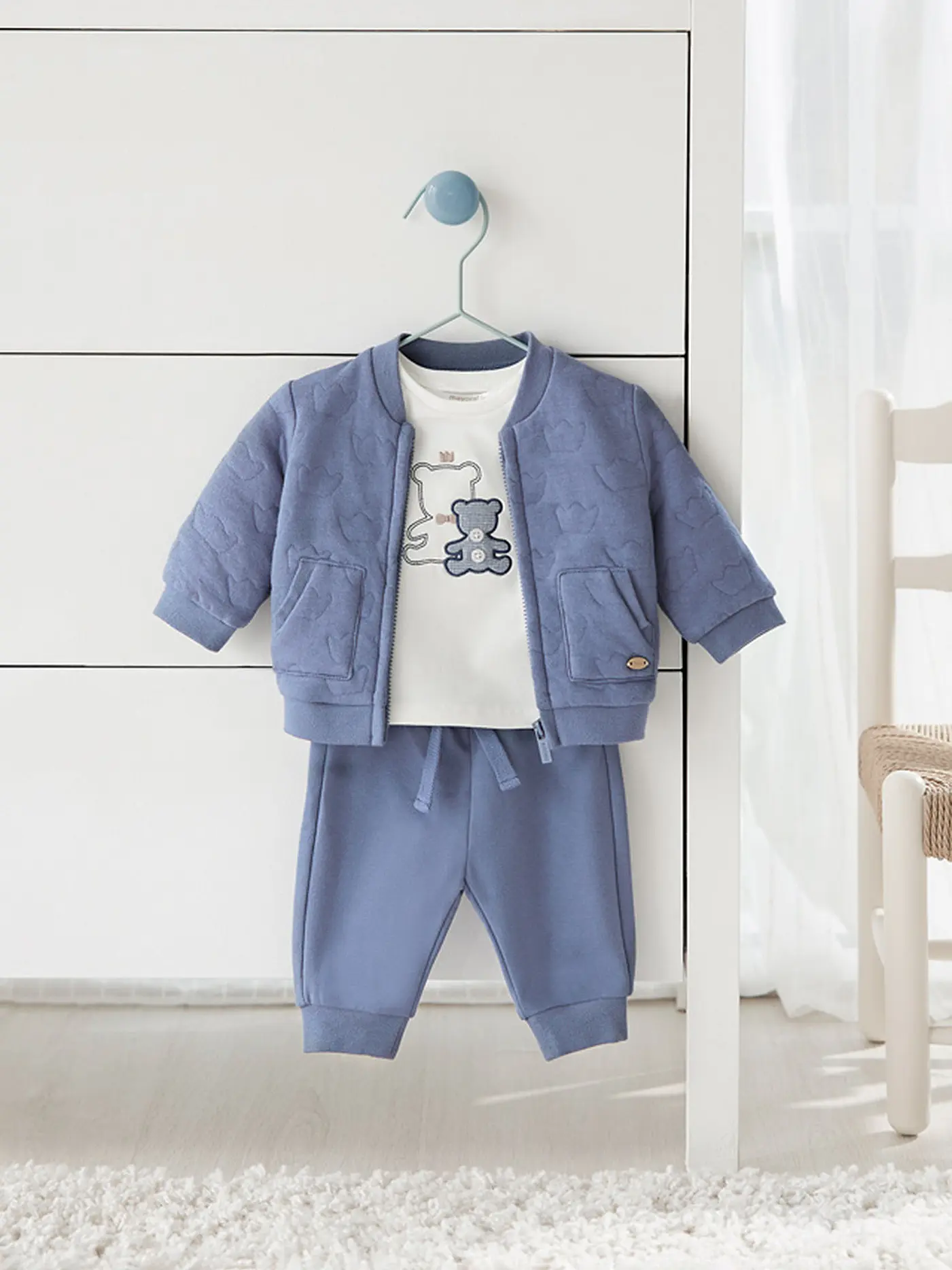 MAYORAL | Baby Set Jacke, Shirt und Hose 3-teilig | blau