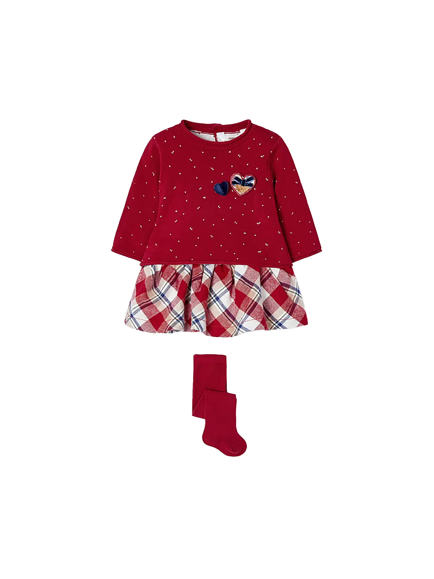 MAYORAL | Baby Set Pullover, Rock und Strumpfhose 3 teilig  | rot