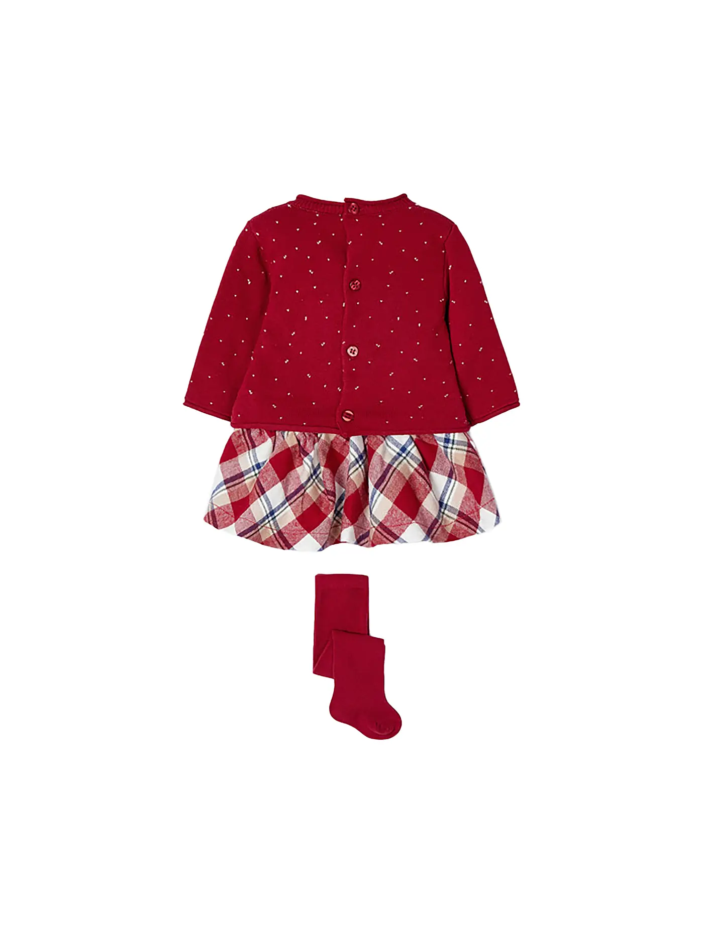 MAYORAL | Baby Set Pullover, Rock und Strumpfhose 3 teilig  | rot