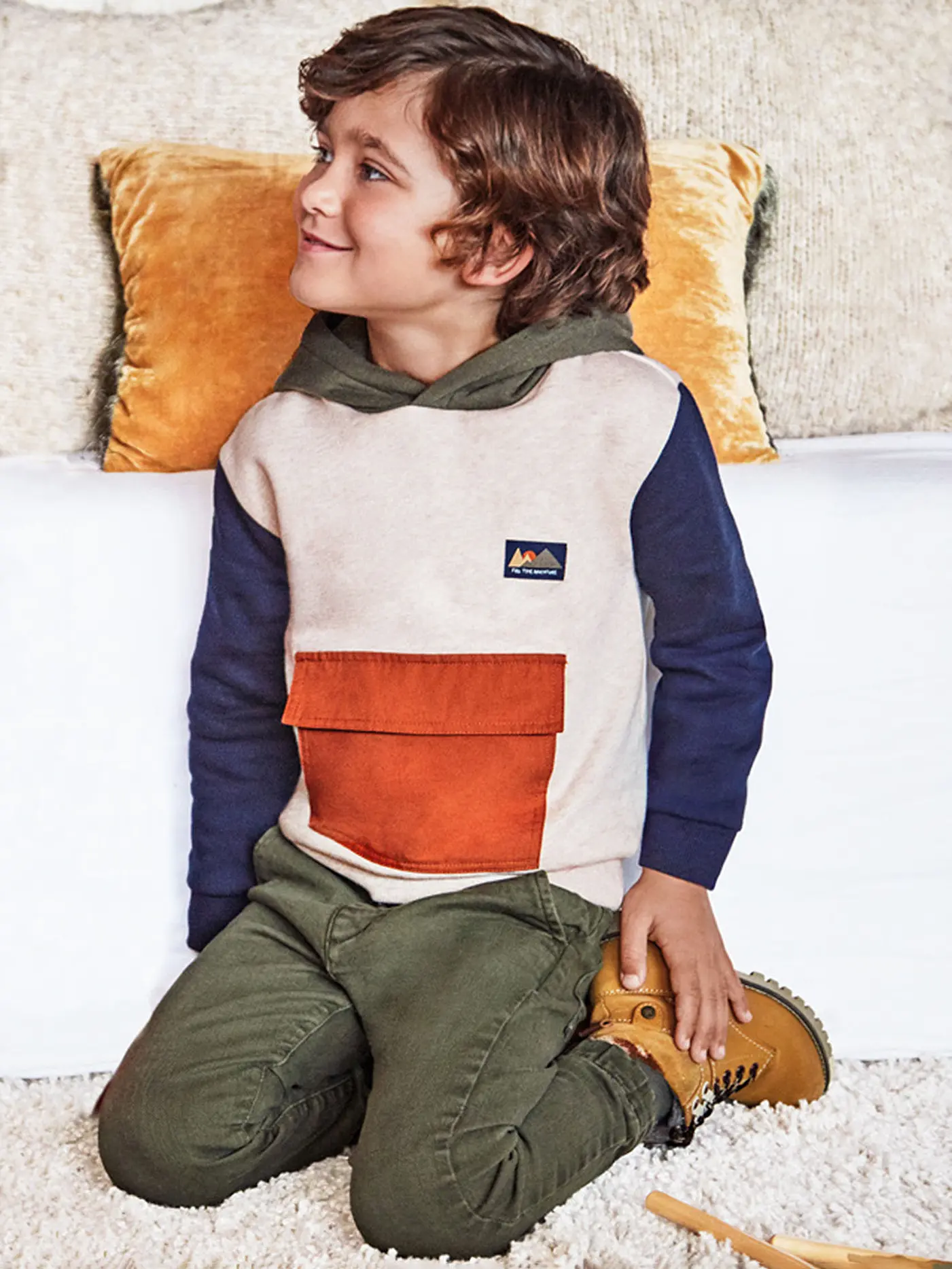 MAYORAL | Jungen Kapuzensweater - Hoodie | beige