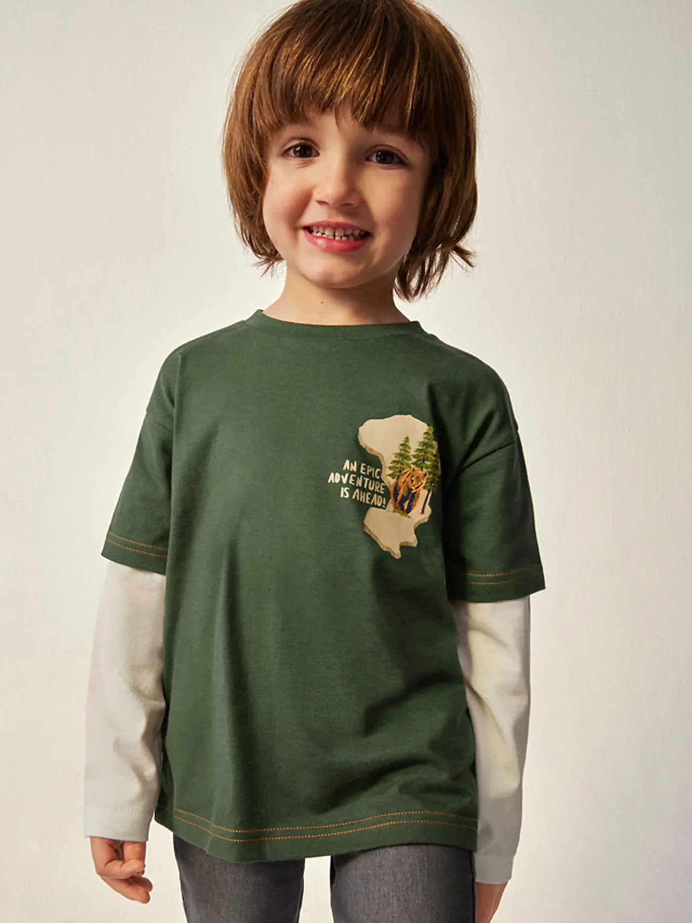 MAYORAL | Jungen Langarmshirt | dunkelgrün